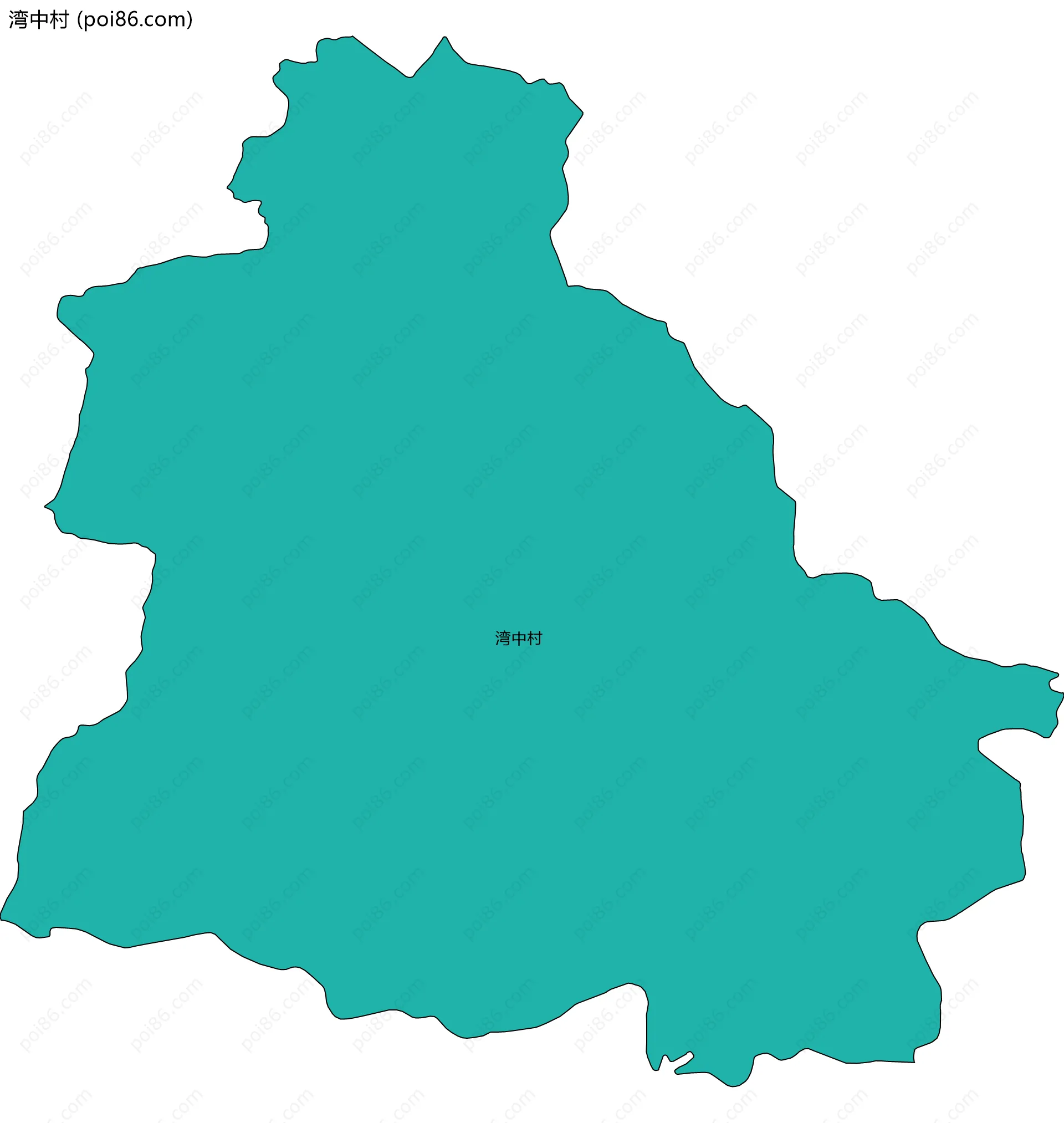 湾中村边界地图
