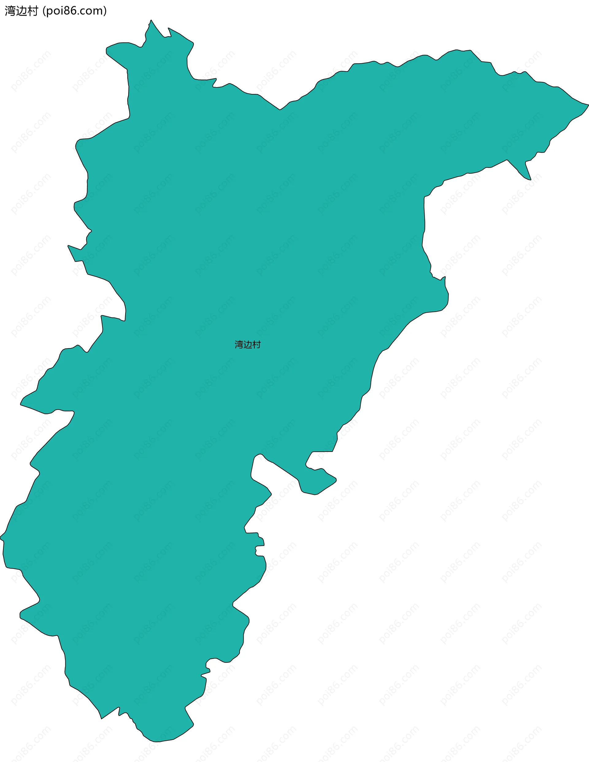 湾边村边界地图