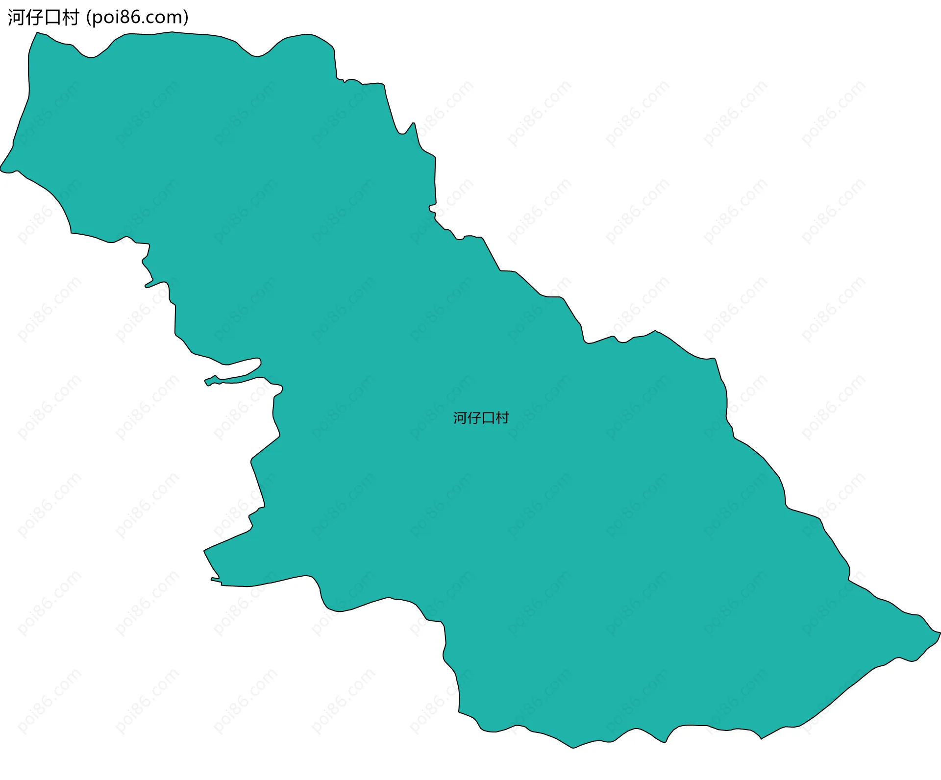 河仔口村边界地图