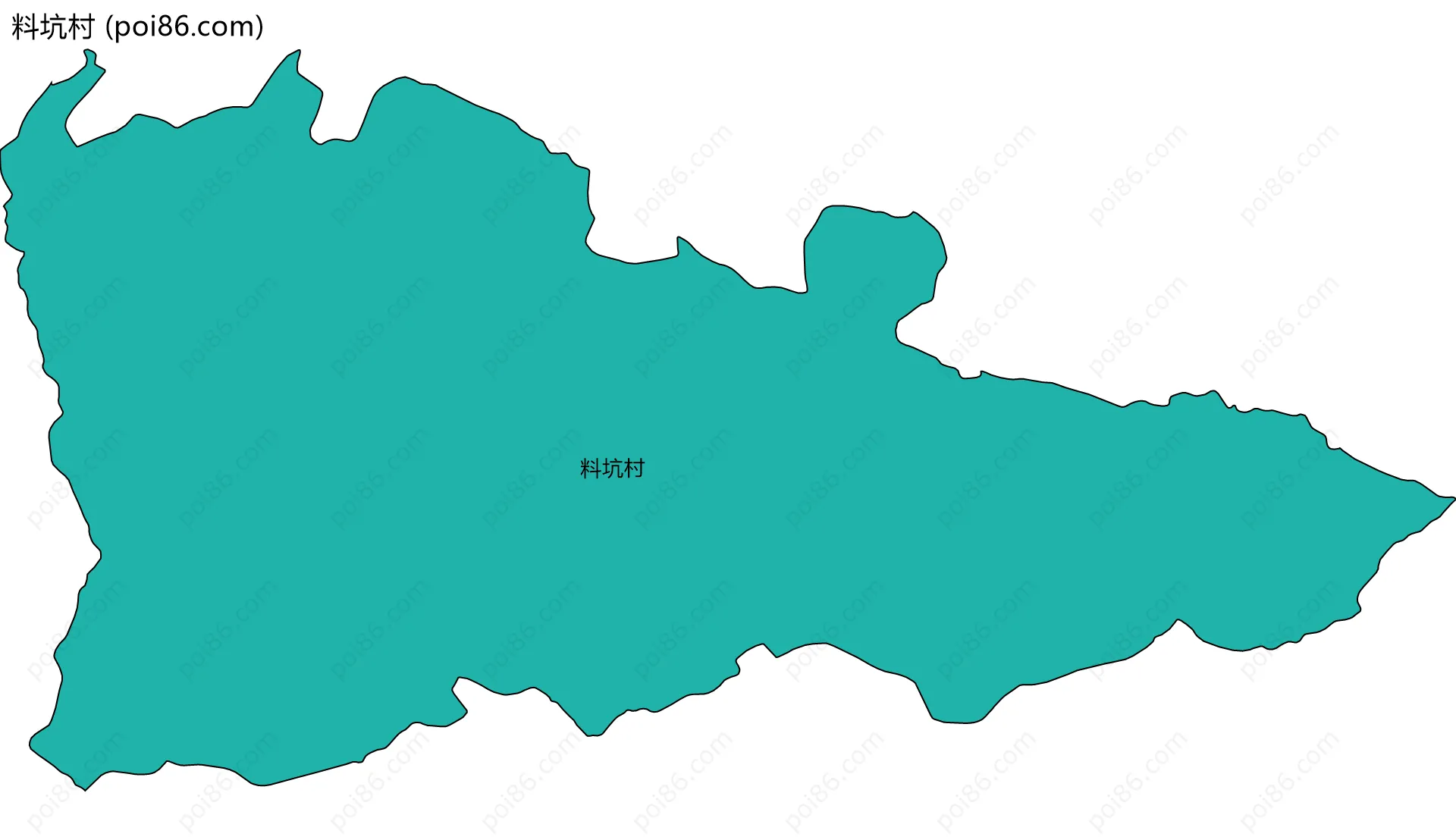 料坑村边界地图