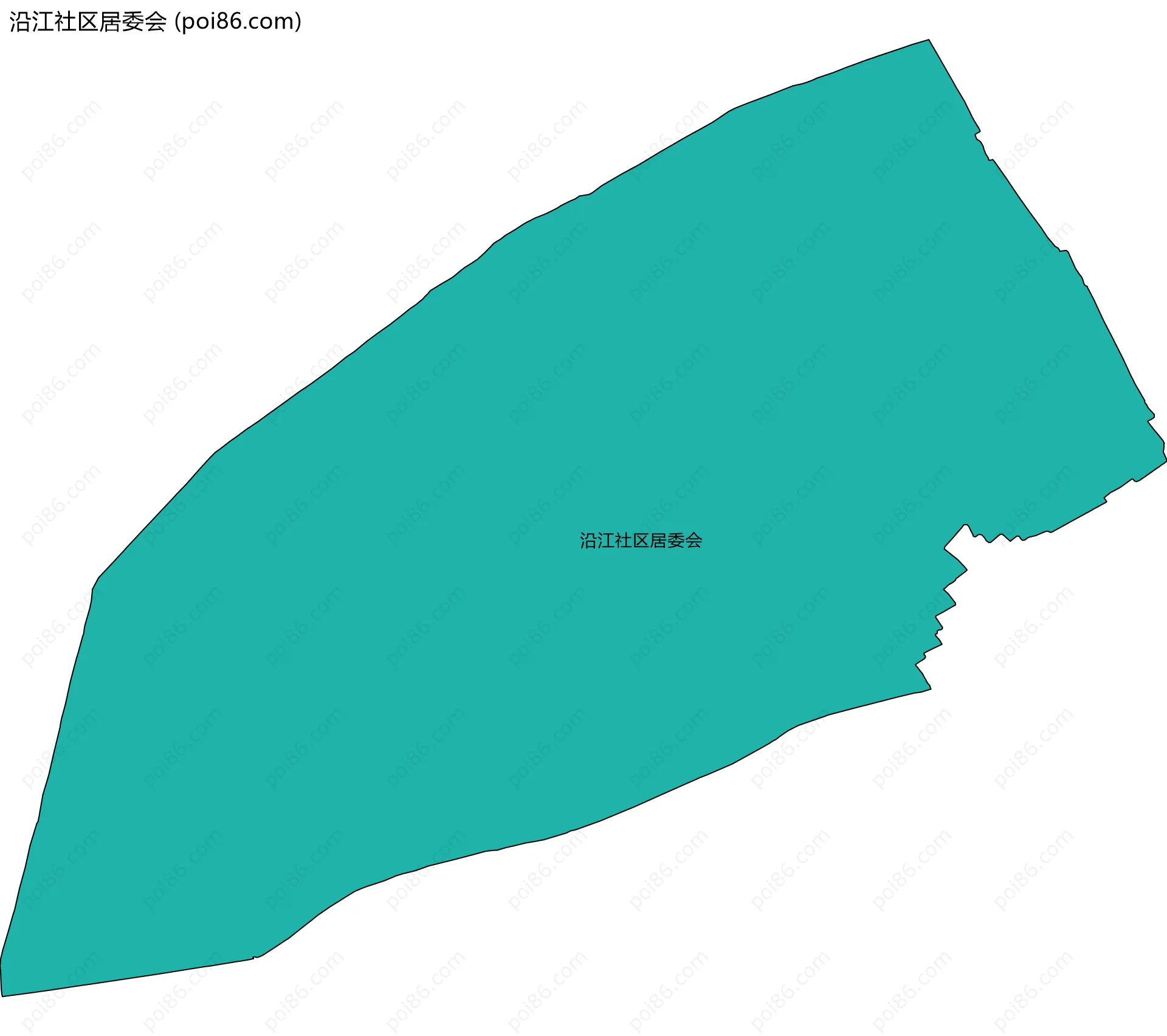 沿江社区居委会边界地图
