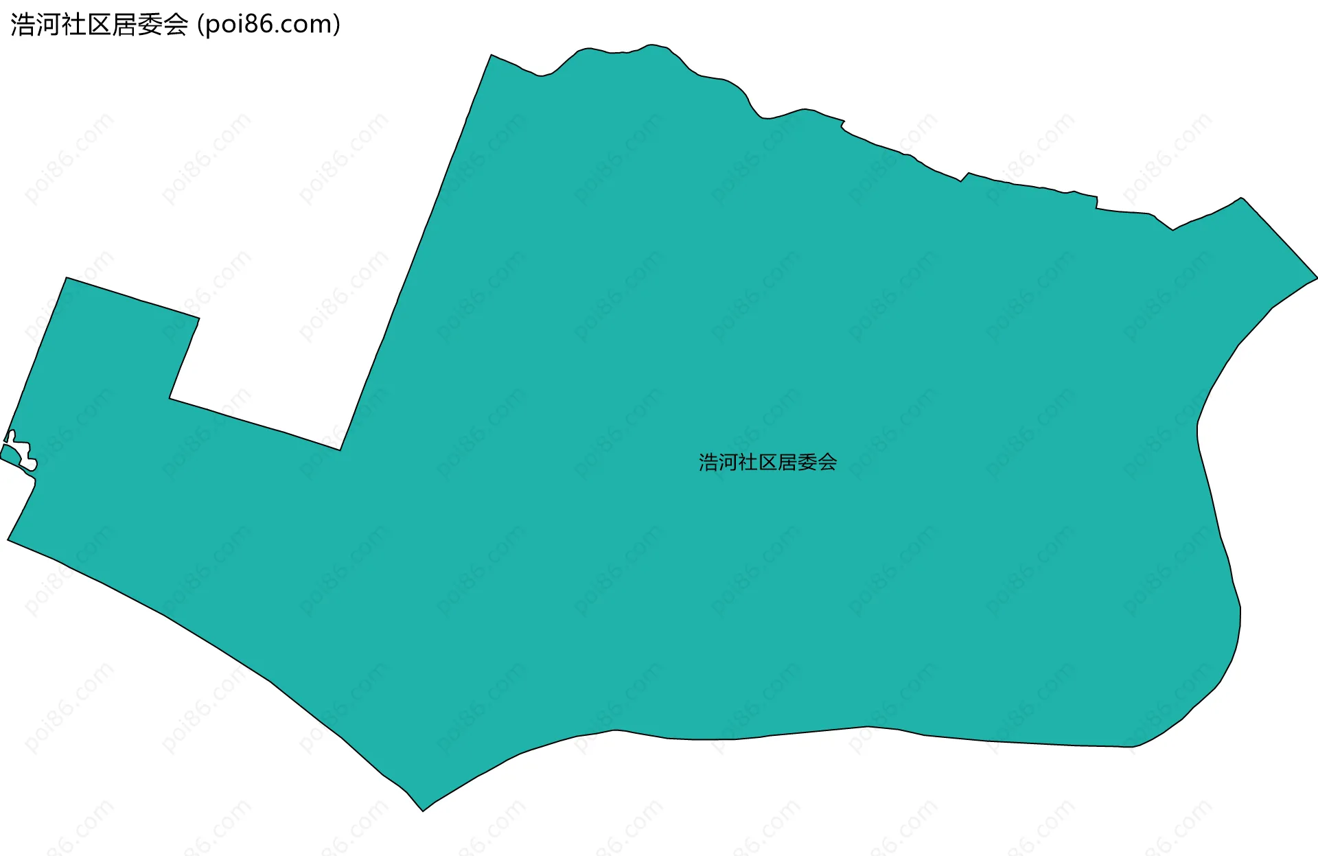 浩河社区居委会边界地图
