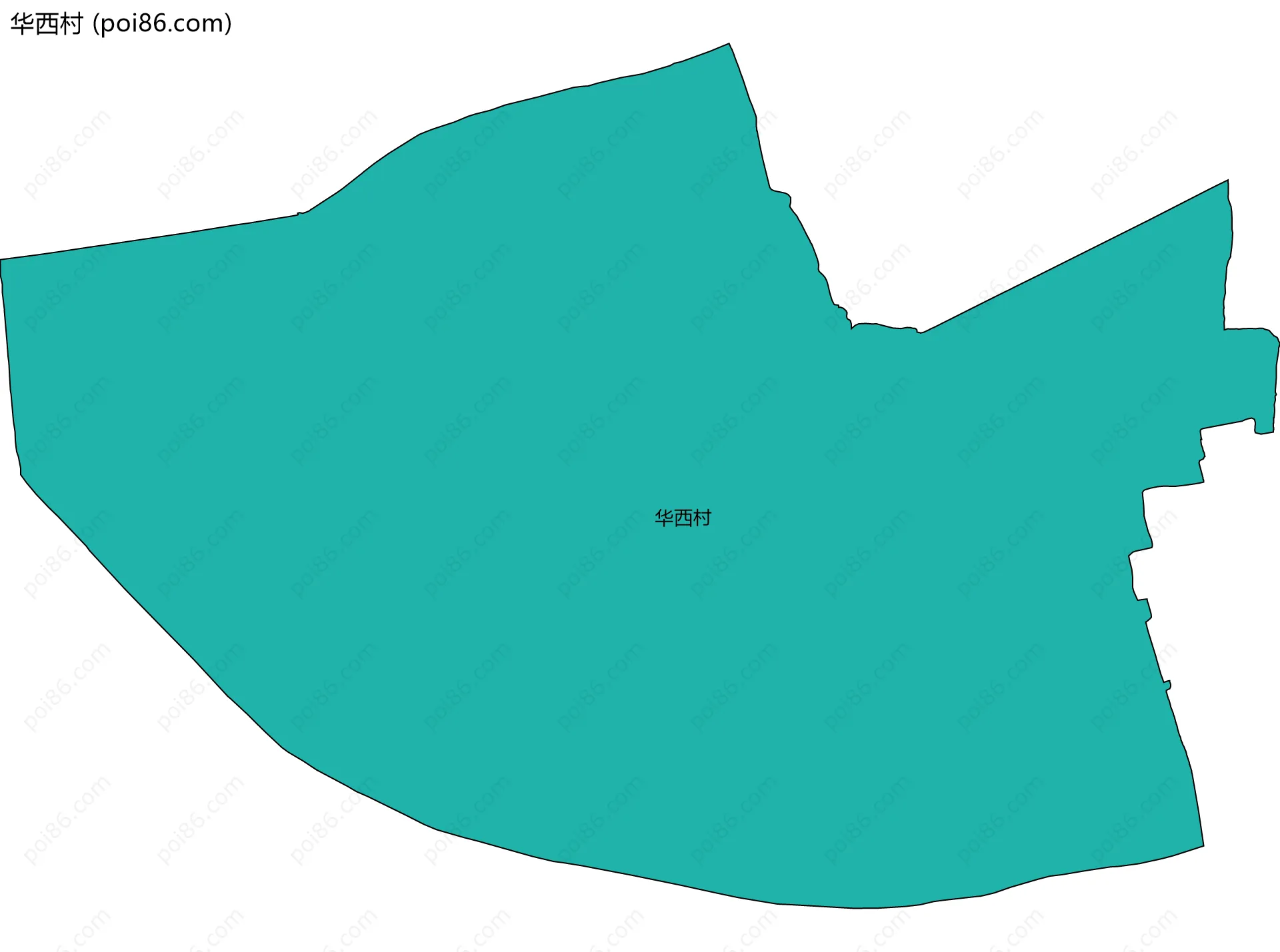 华西村边界地图