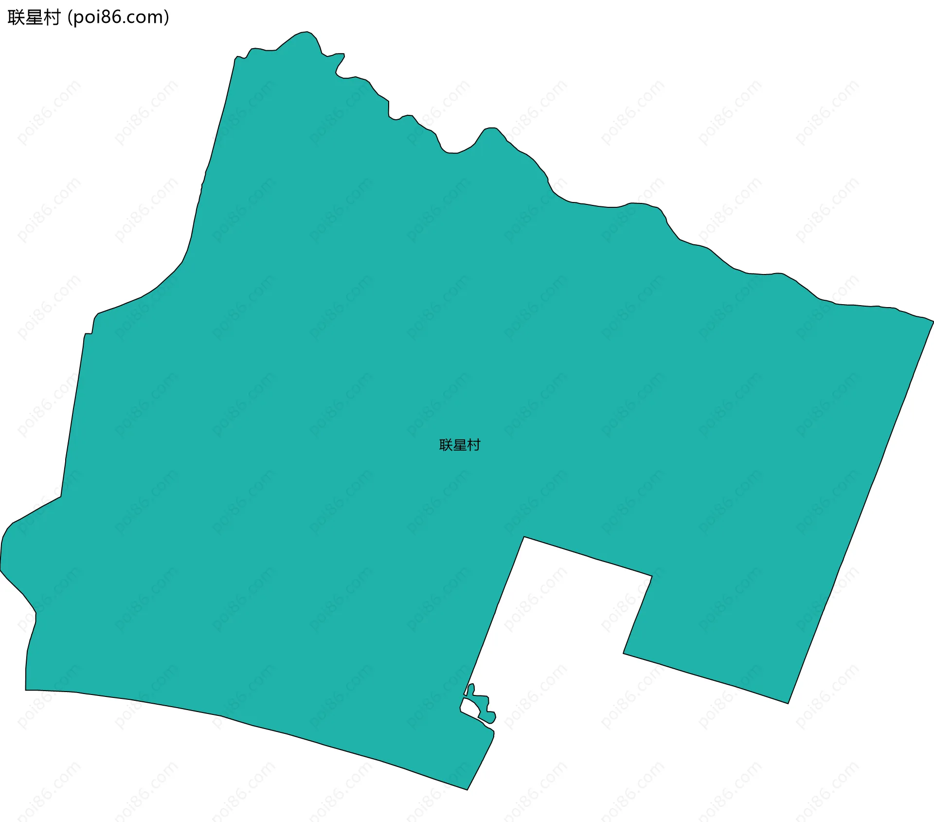 联星村边界地图