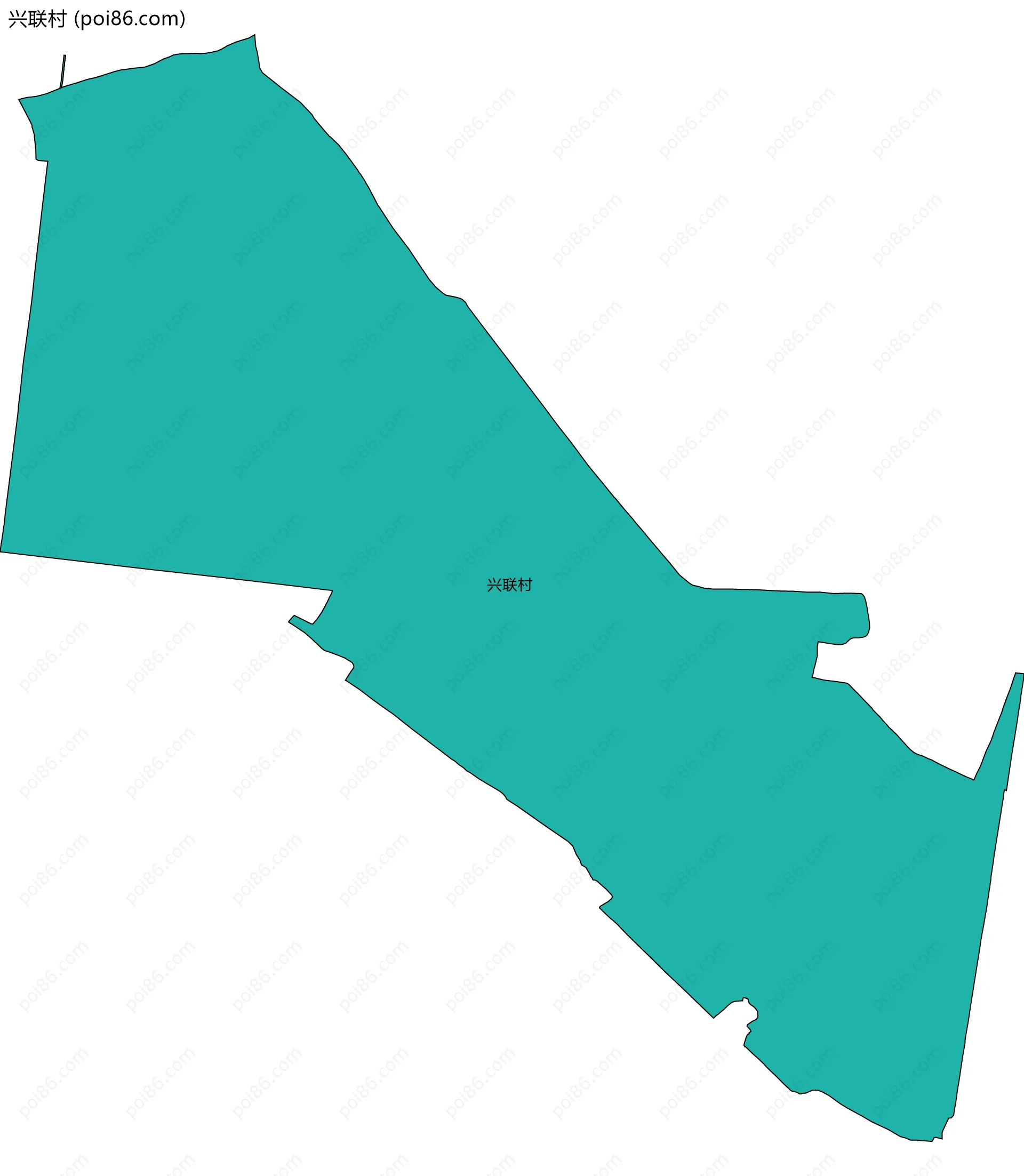 兴联村边界地图