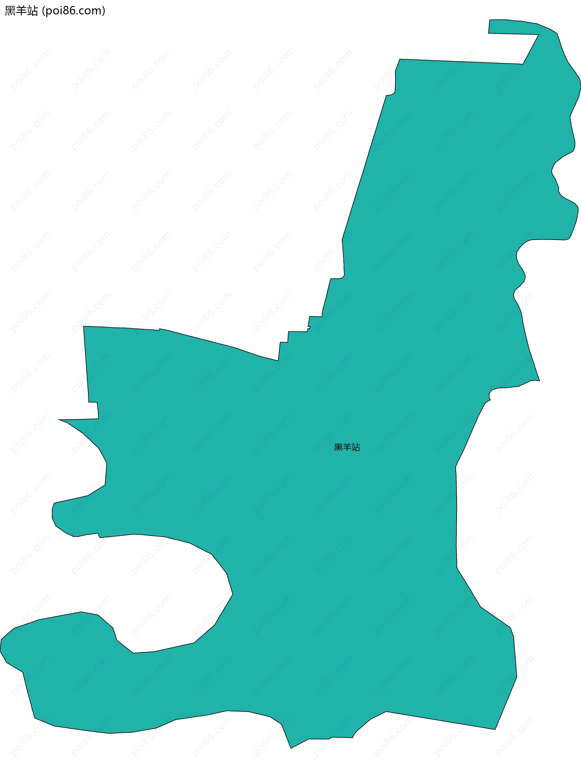黑羊站边界地图
