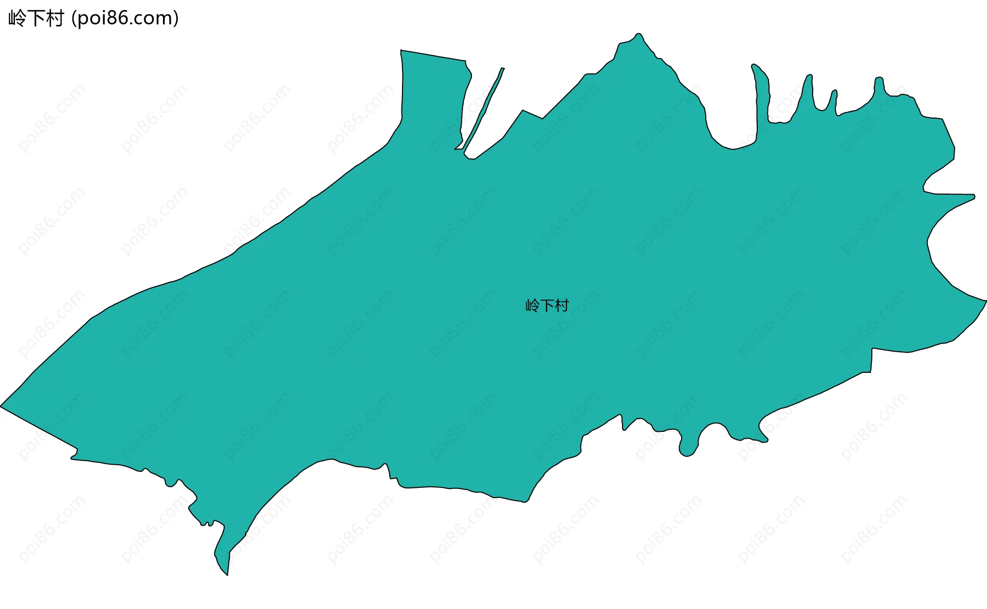 岭下村边界地图