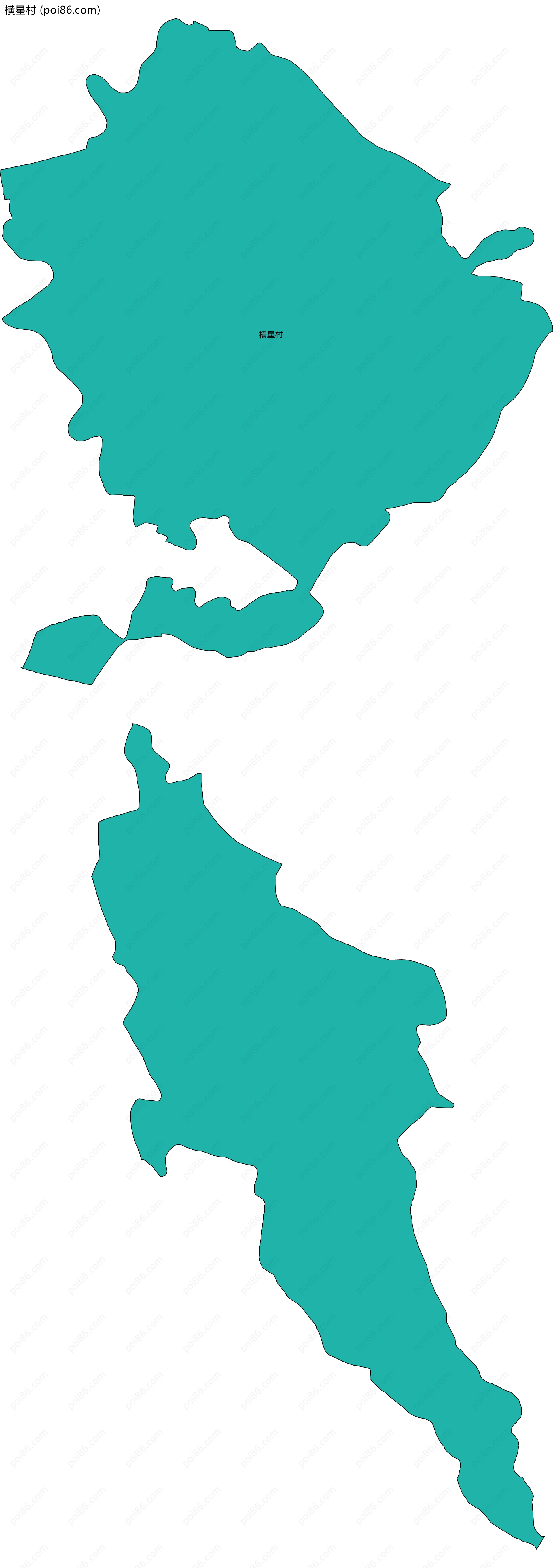 横星村边界地图