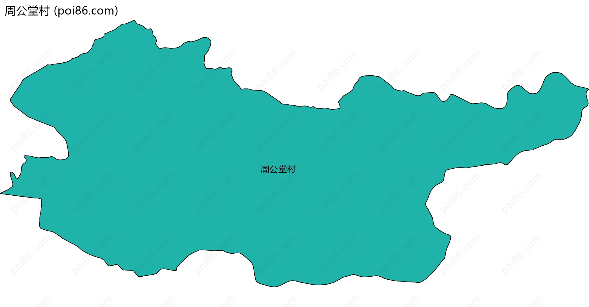 周公堂村边界地图