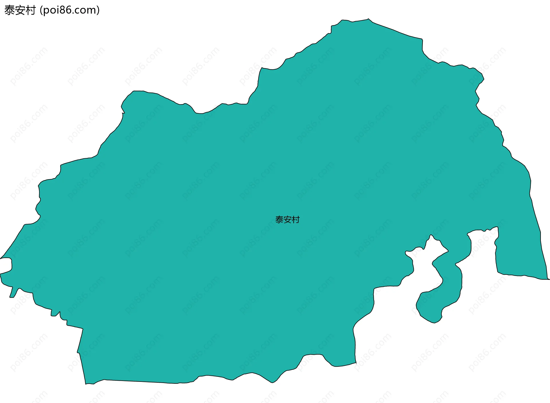 泰安村边界地图