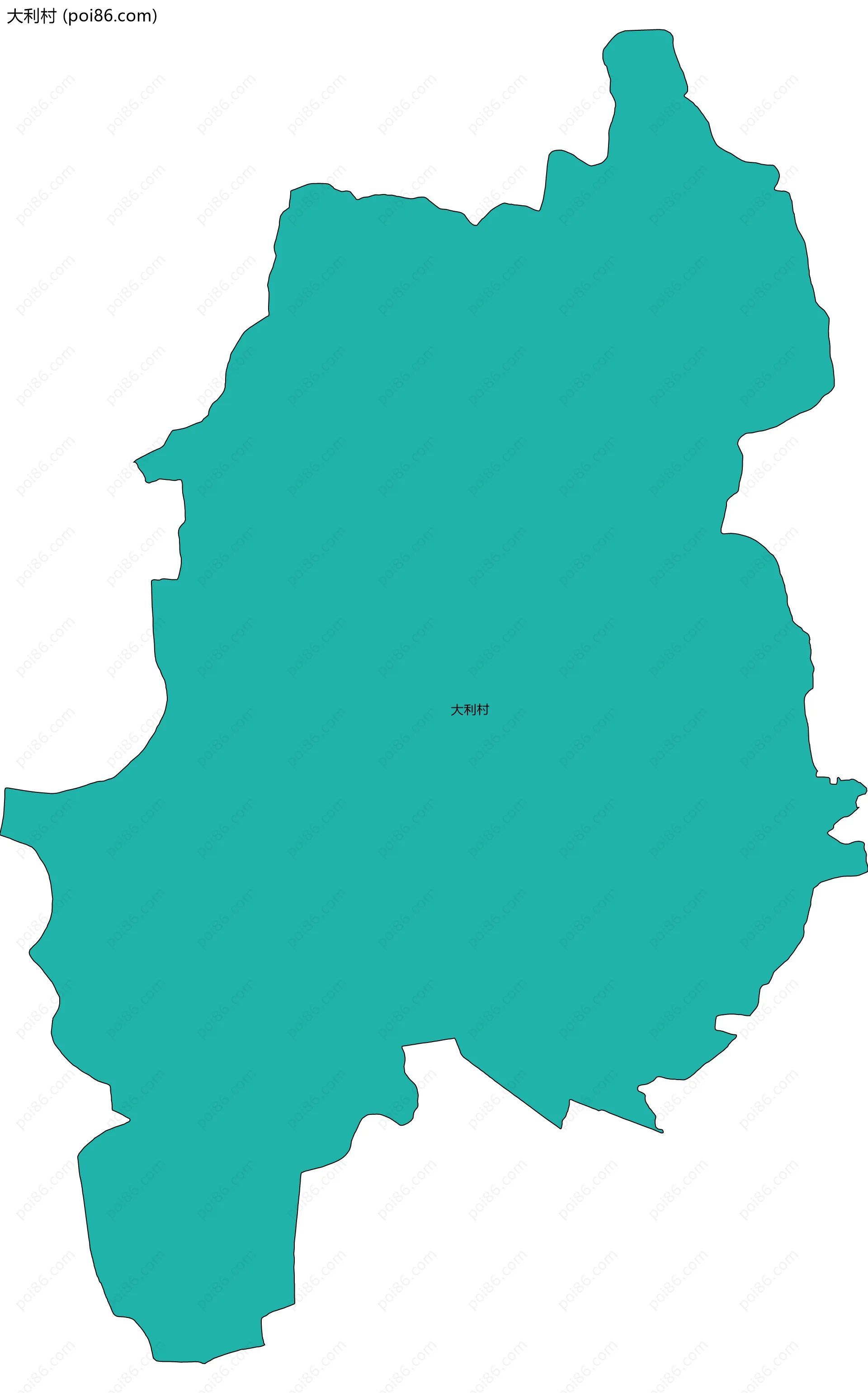 大利村边界地图