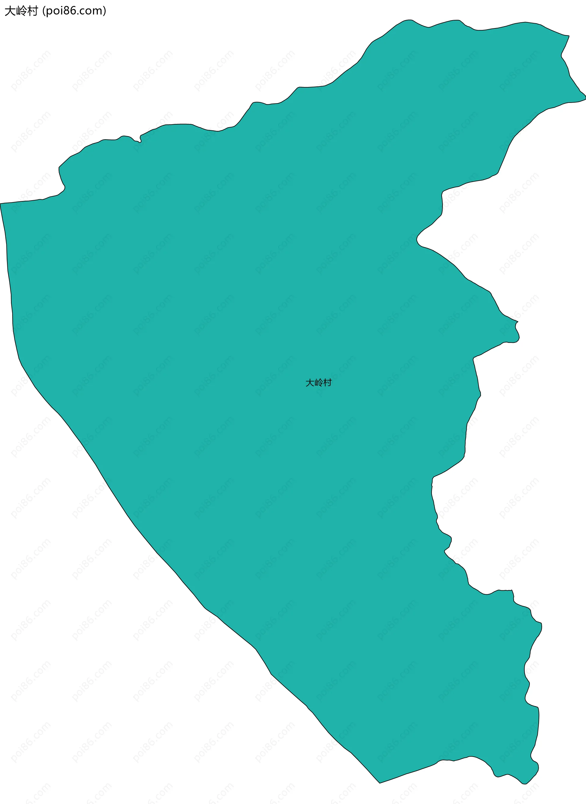 大岭村边界地图