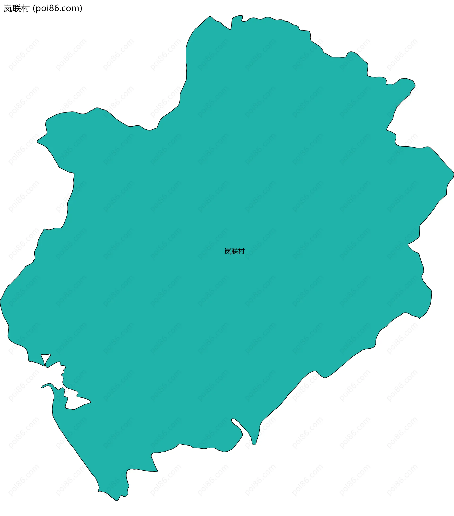 岚联村边界地图