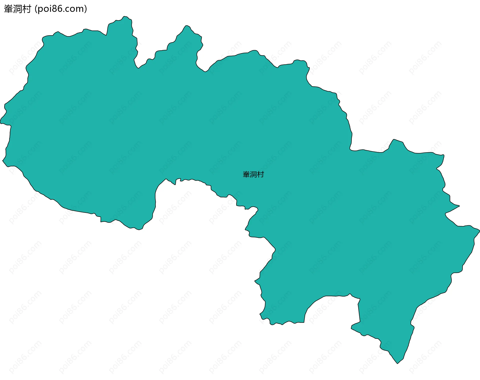 輋洞村边界地图