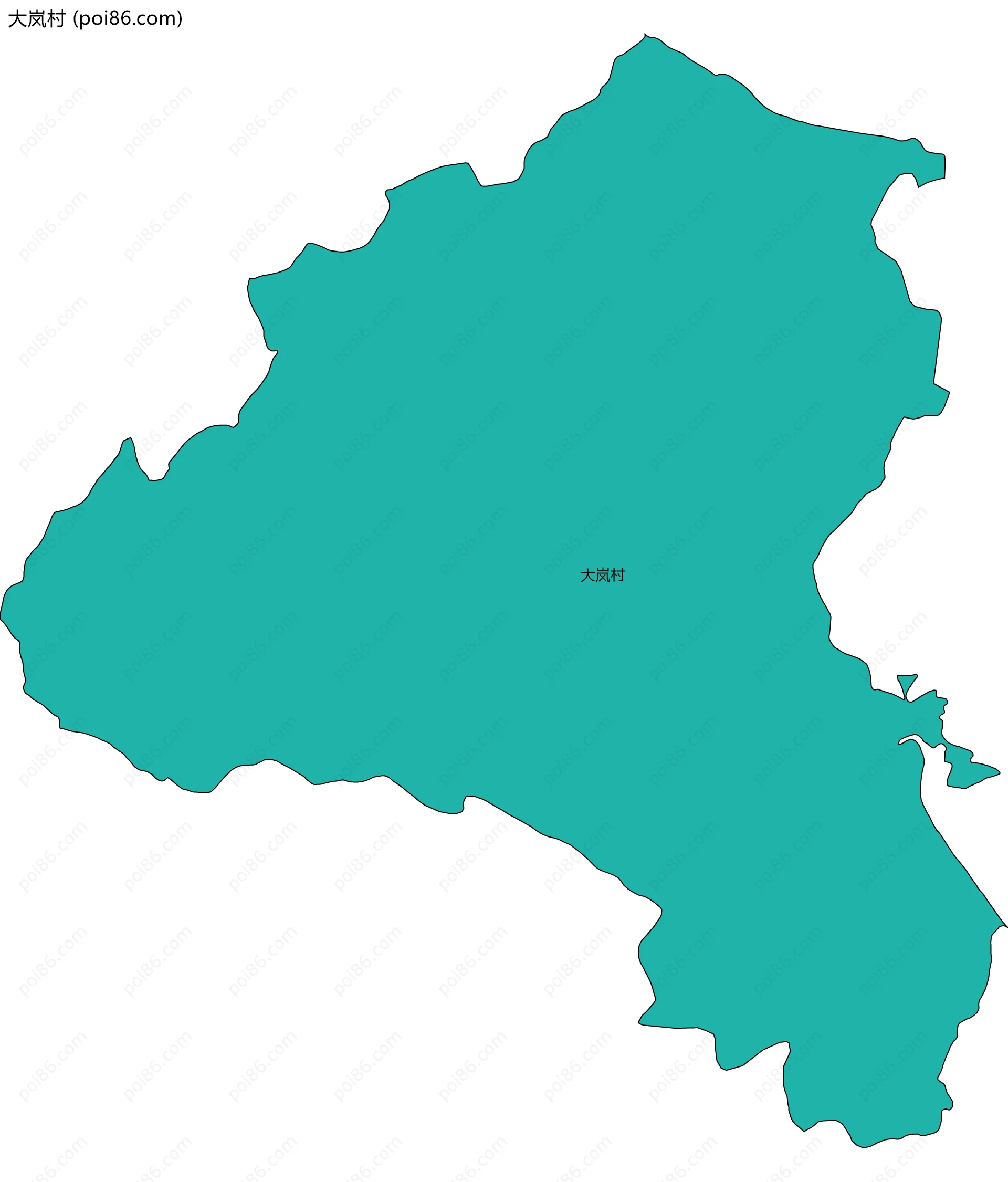 大岚村边界地图