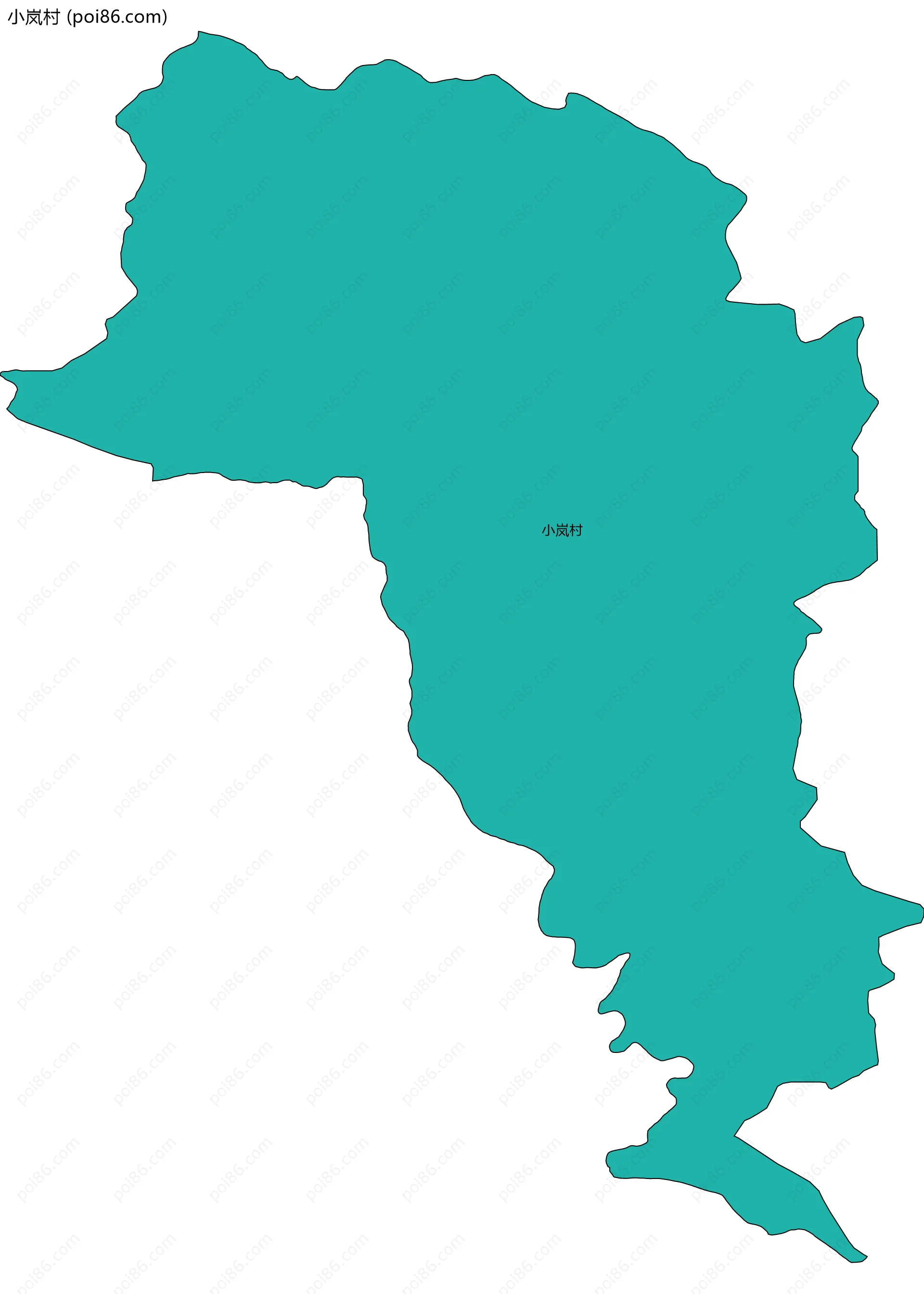 小岚村边界地图