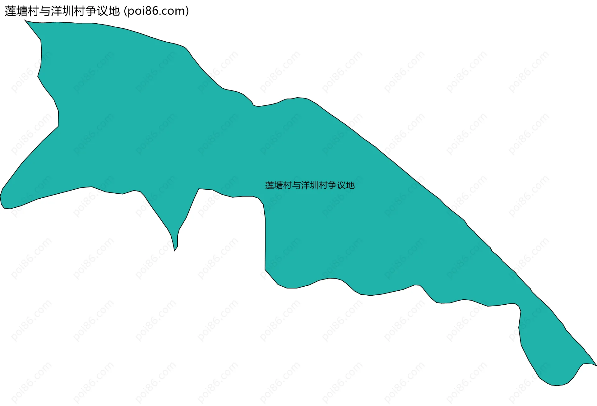 莲塘村与洋圳村争议地边界地图