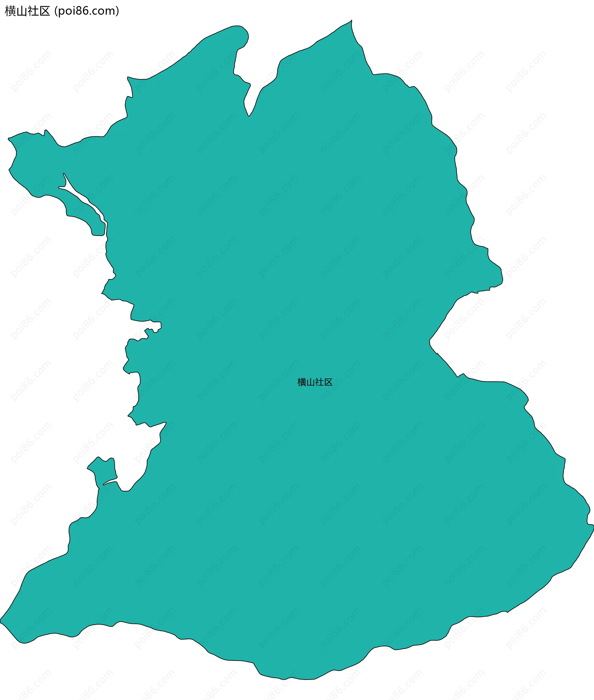 横山社区边界地图