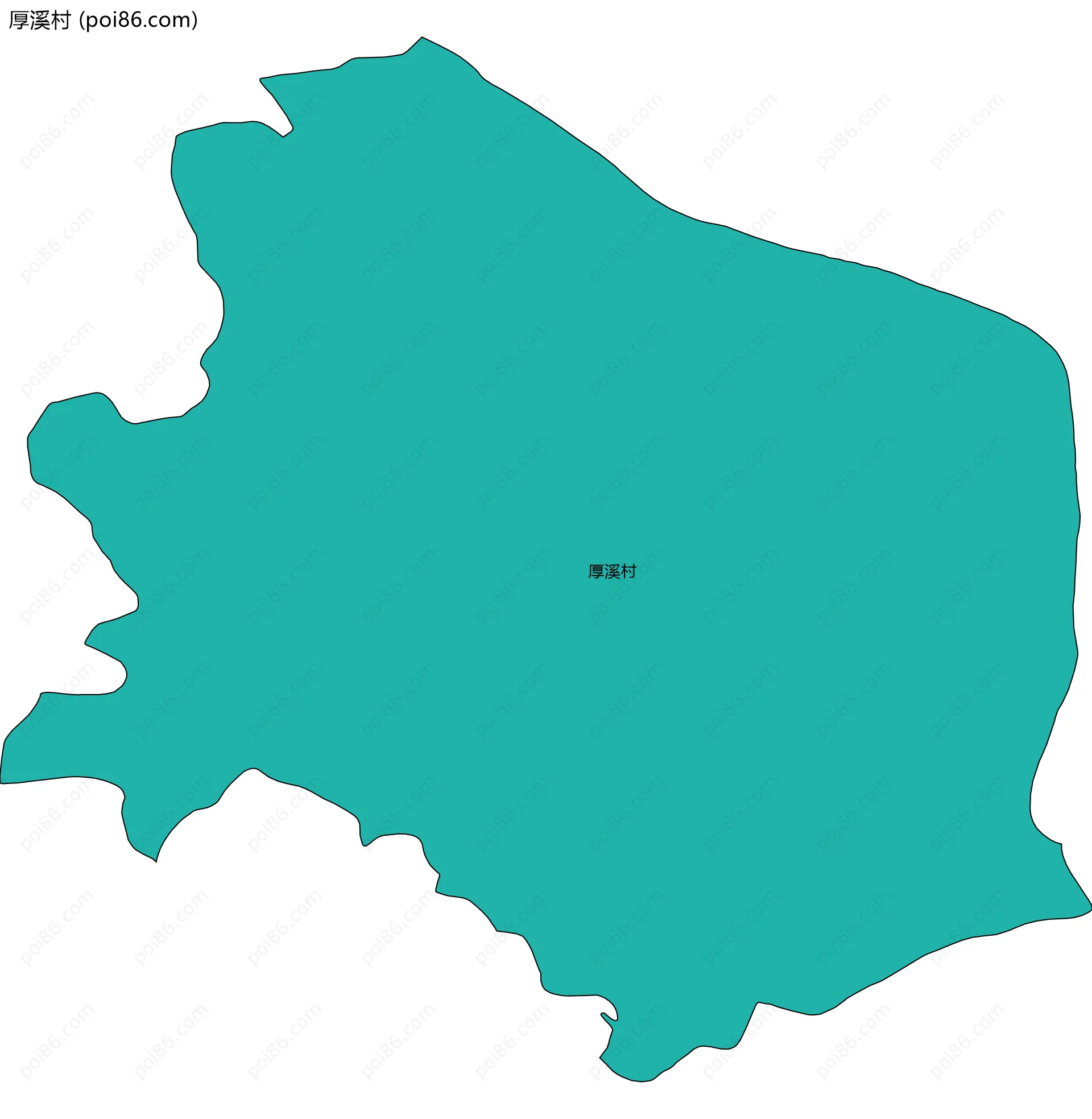 厚溪村边界地图