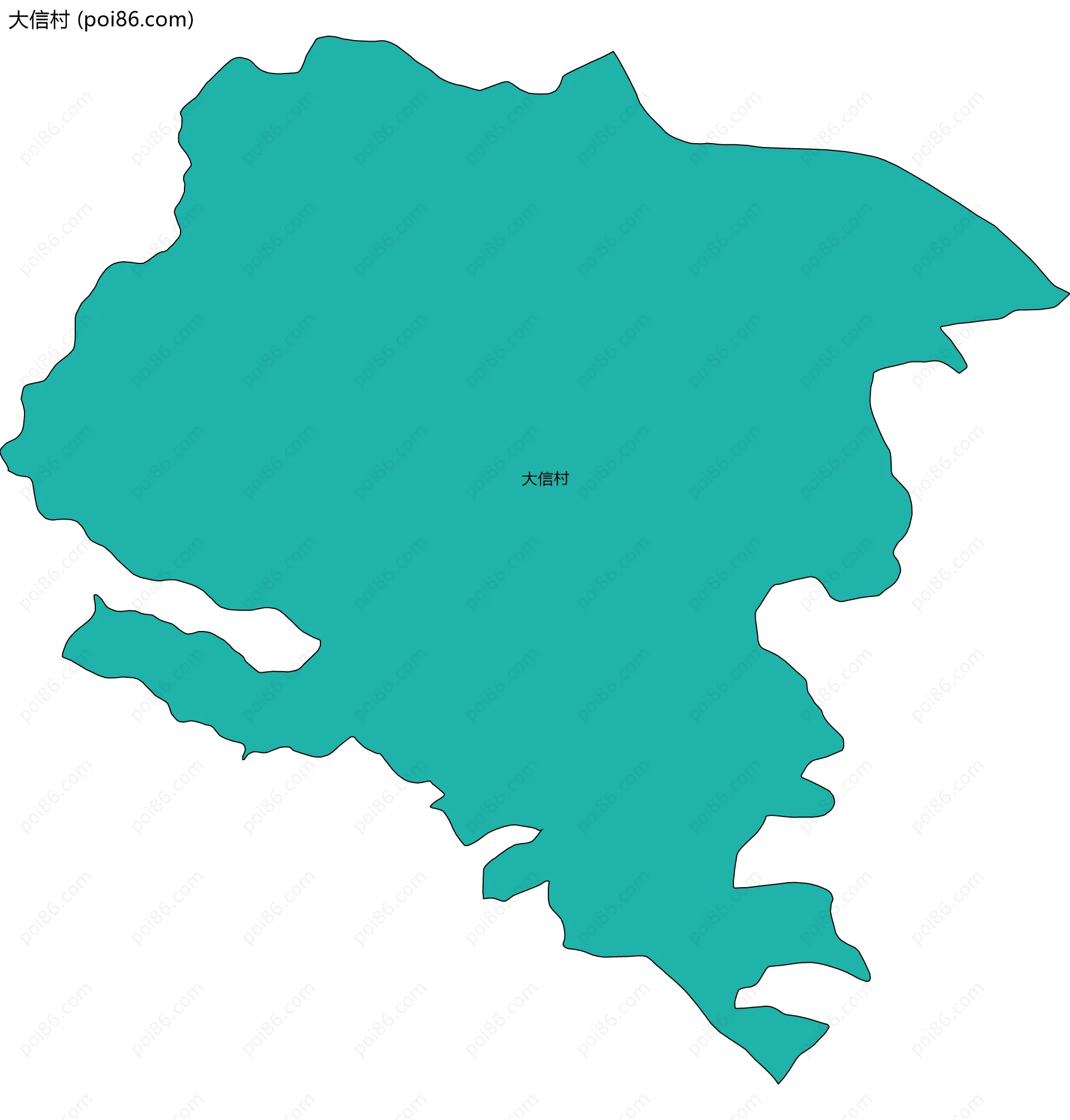 大信村边界地图