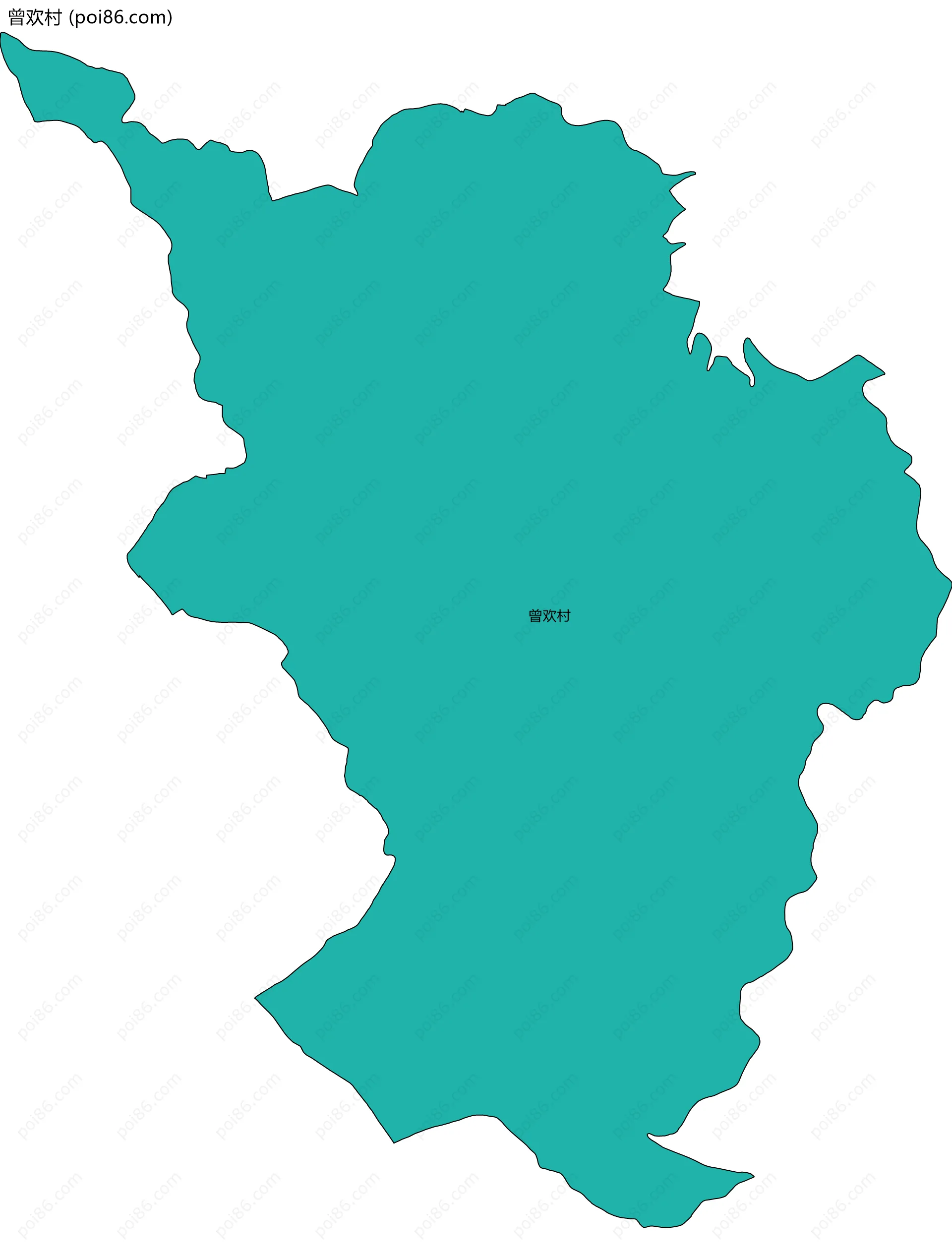 曾欢村边界地图