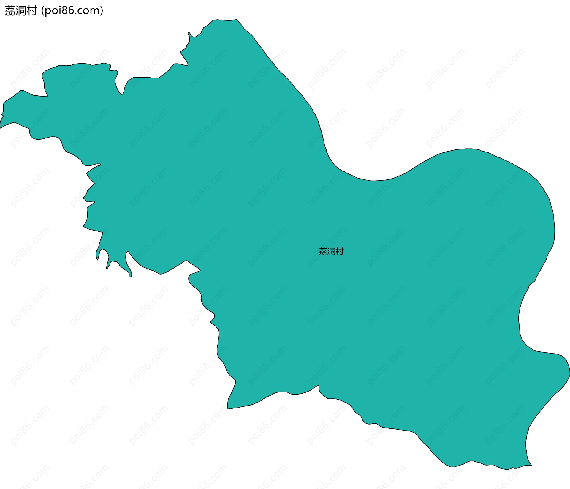 荔洞村边界地图