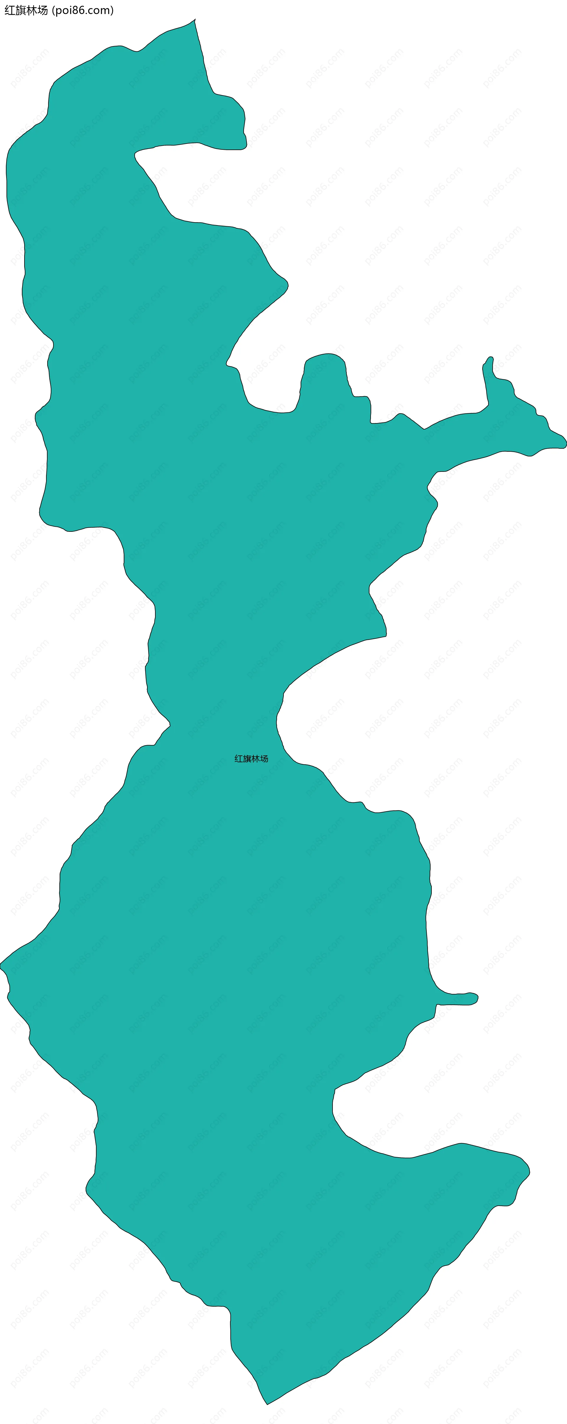 红旗林场边界地图