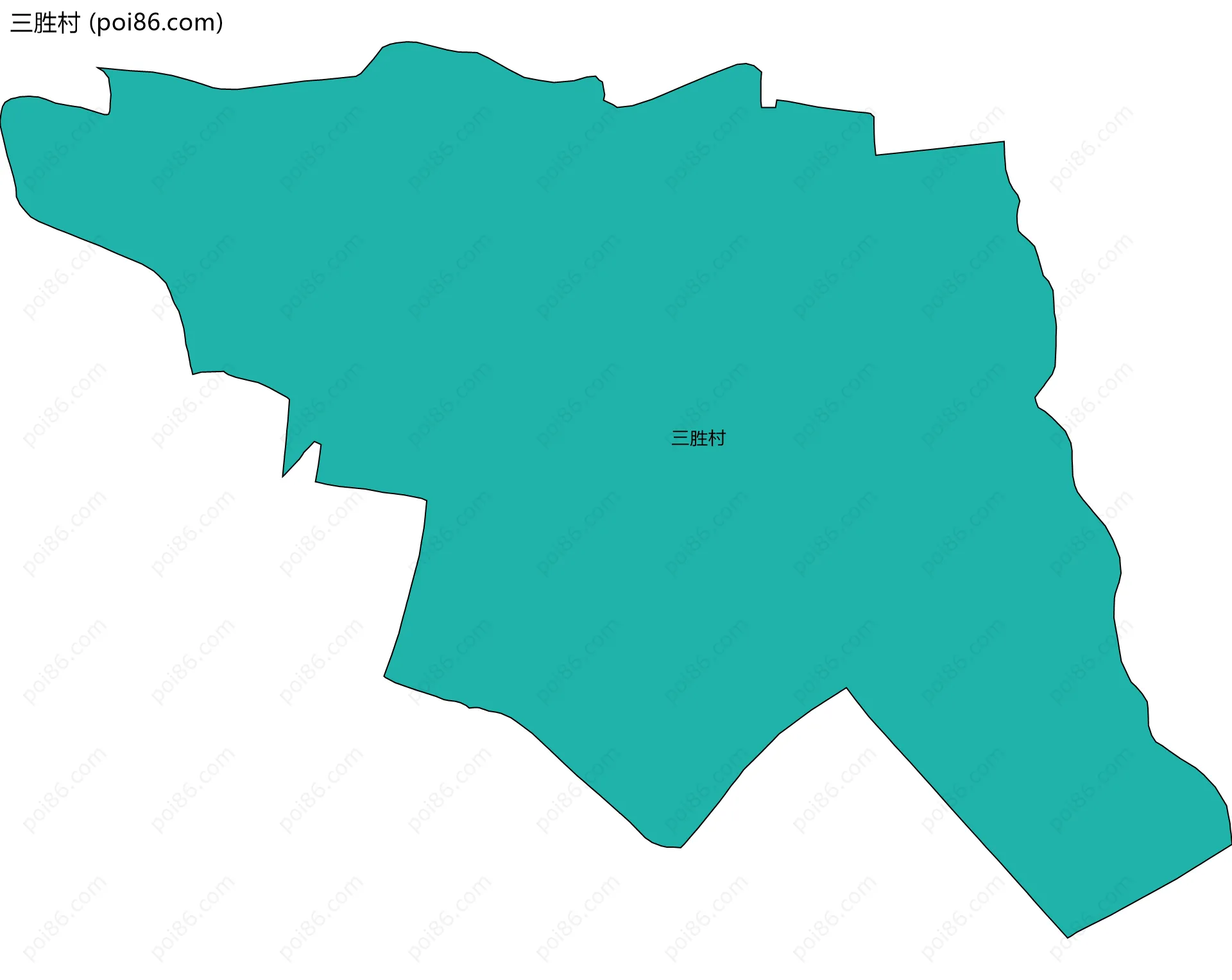 三胜村边界地图