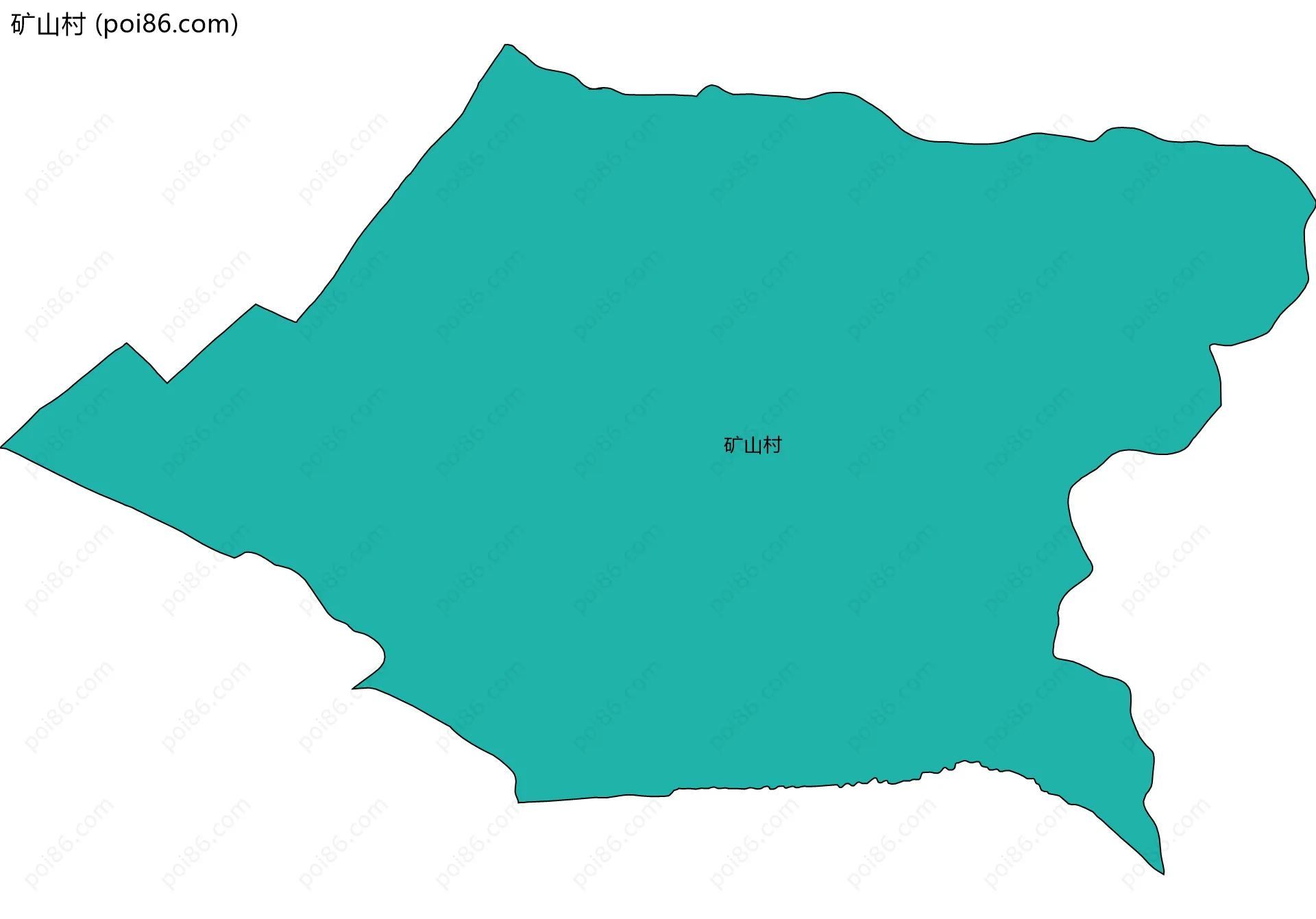 矿山村边界地图