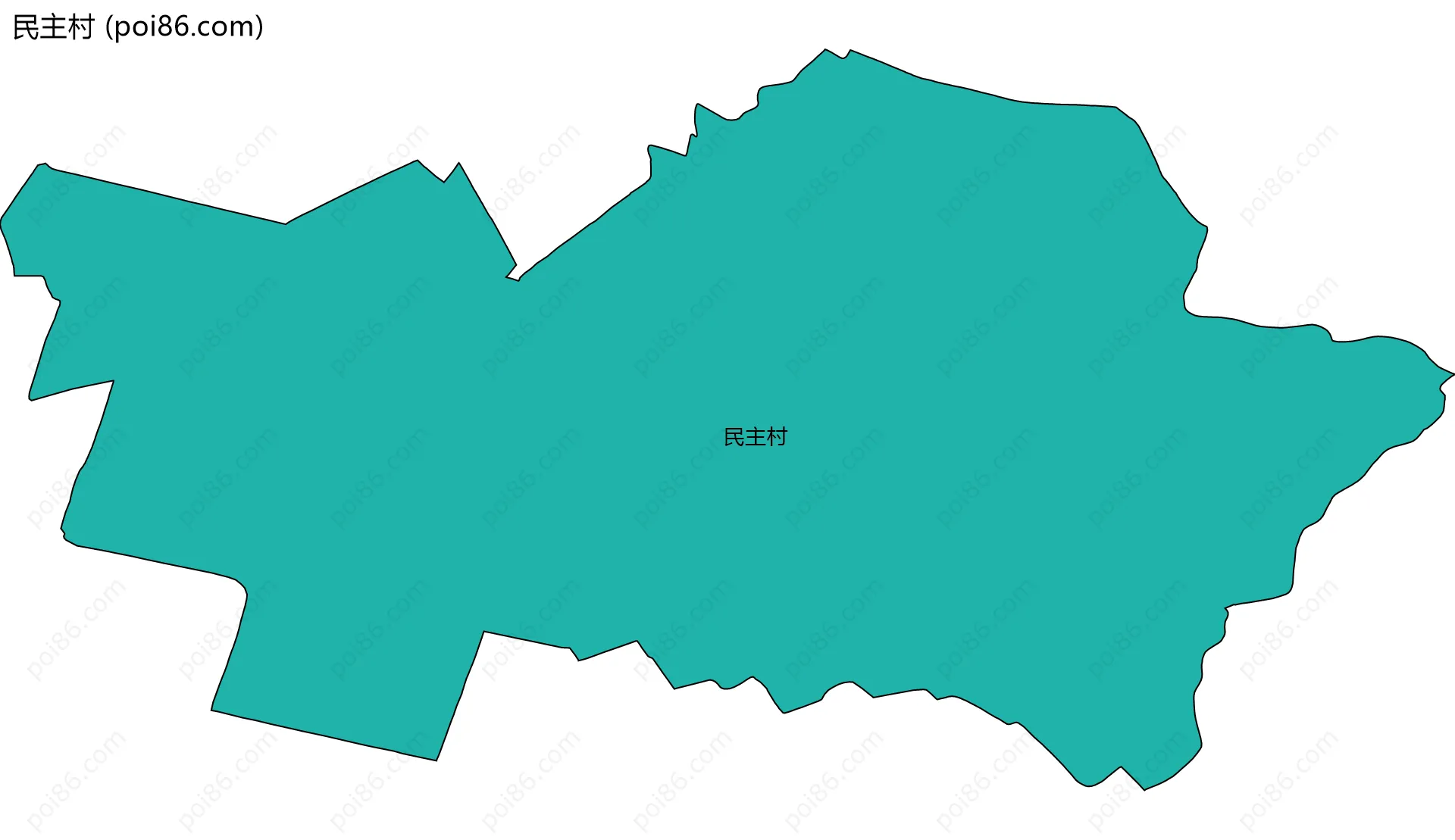 民主村边界地图