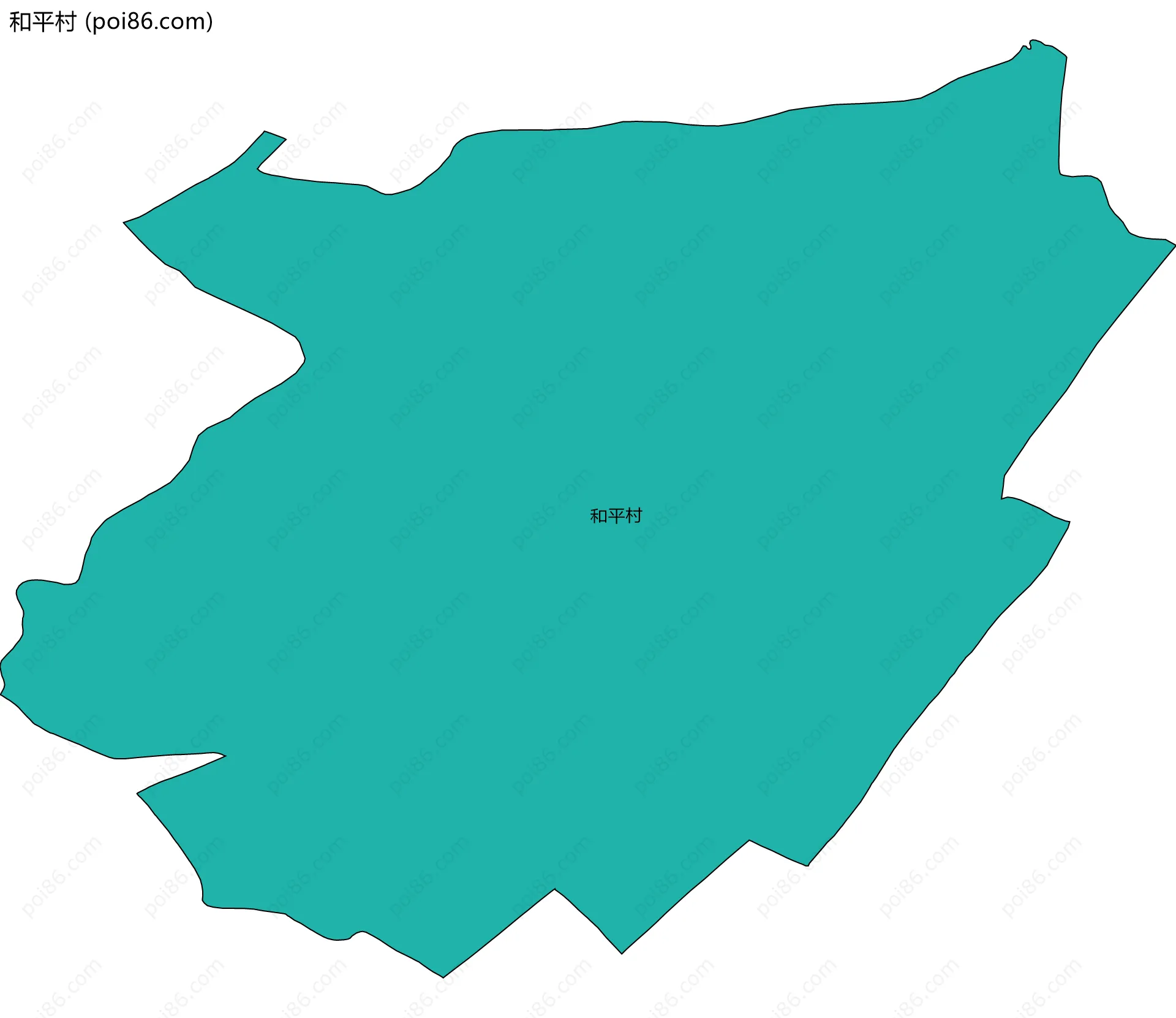 和平村边界地图