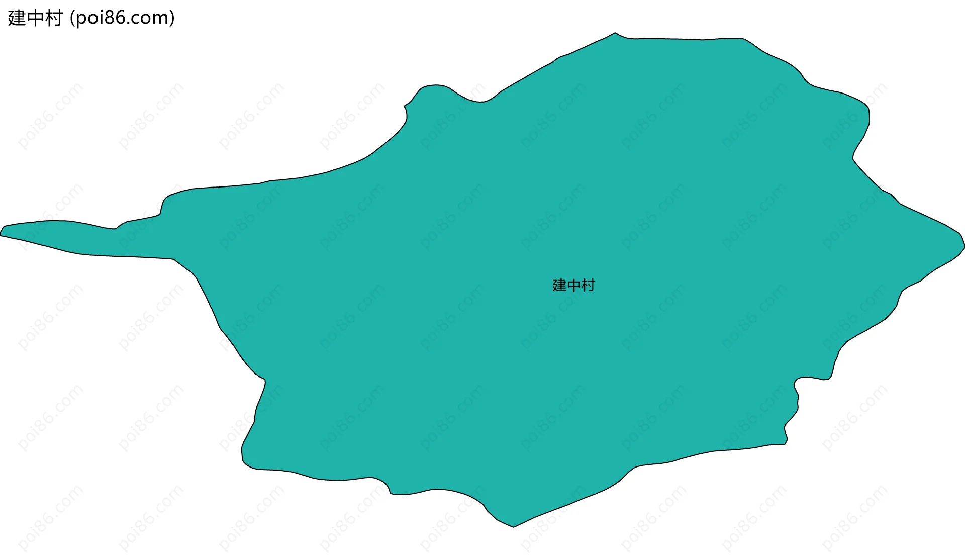 建中村边界地图