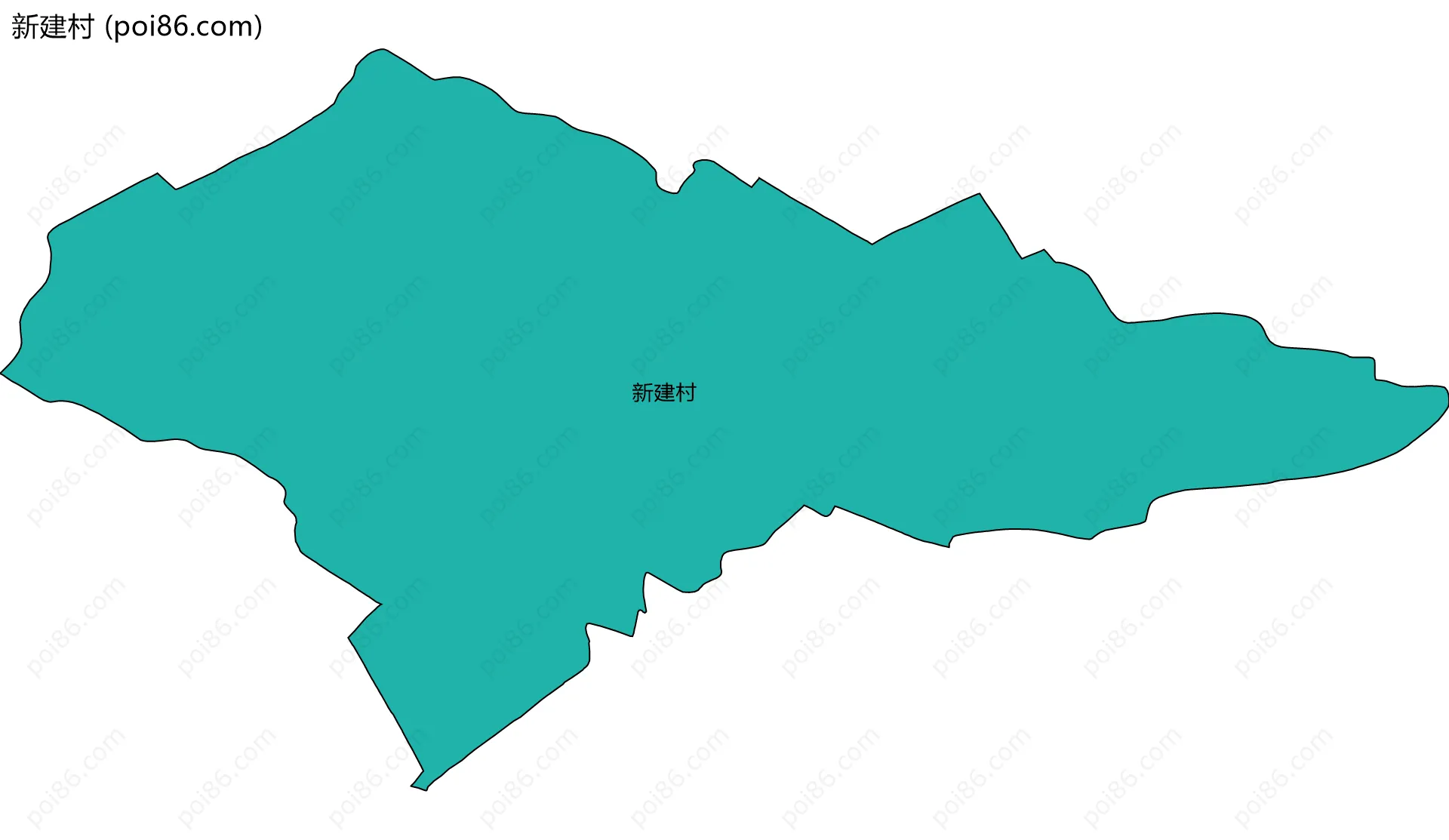 新建村边界地图