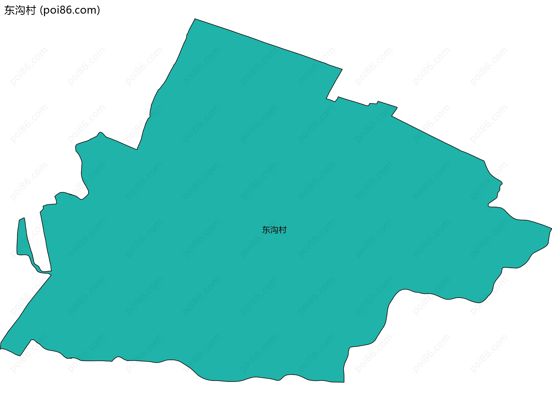 东沟村边界地图