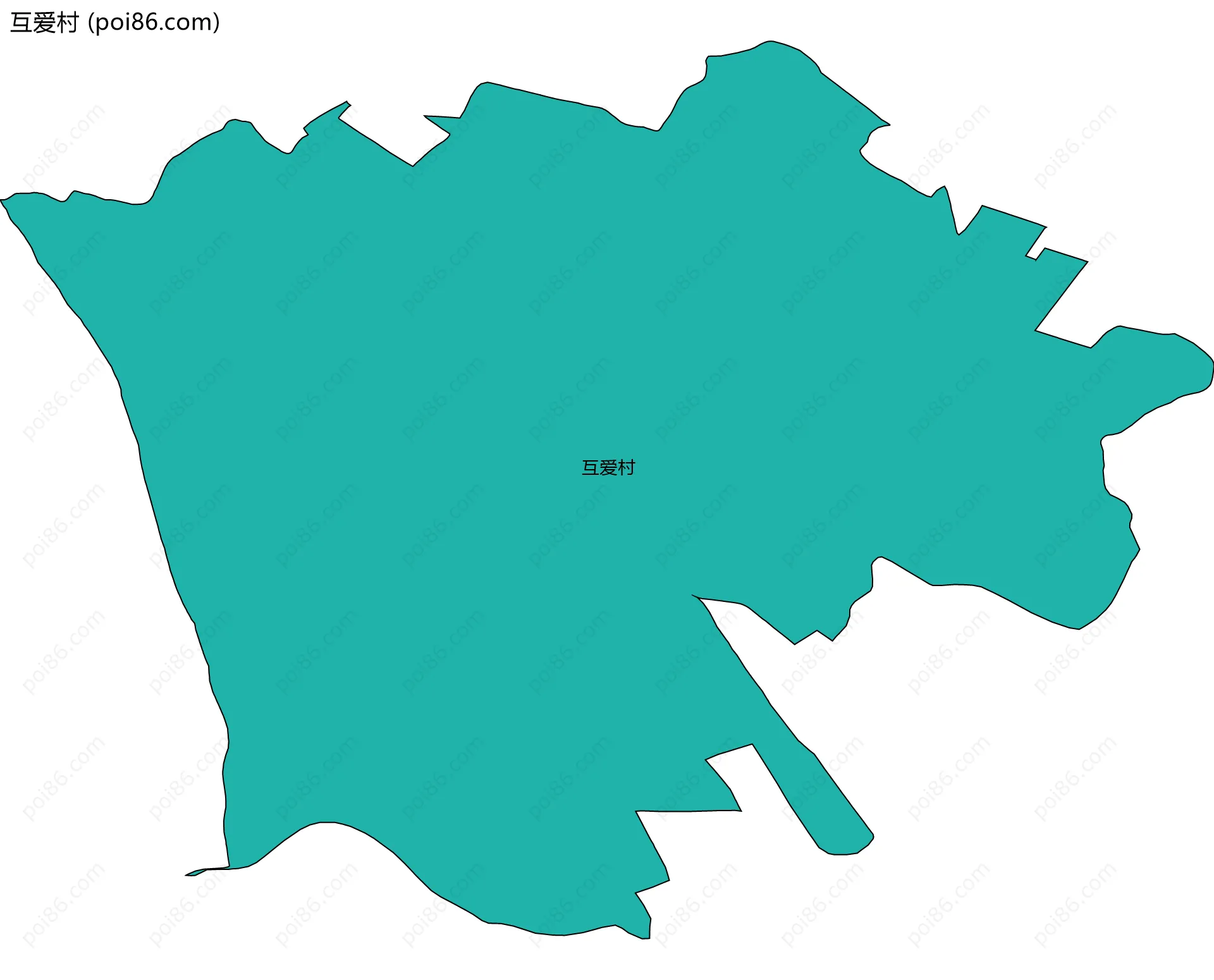 互爱村边界地图