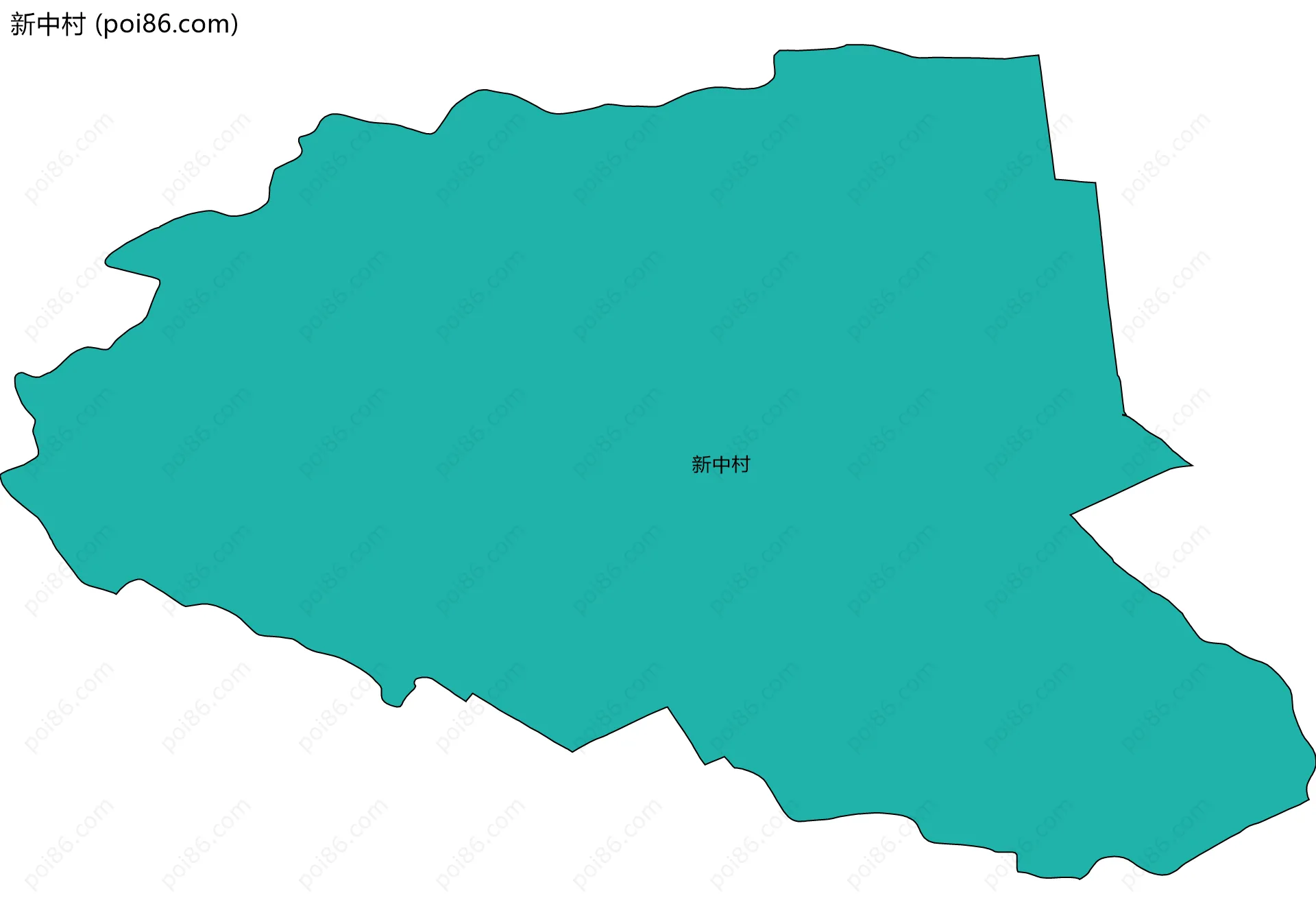 新中村边界地图