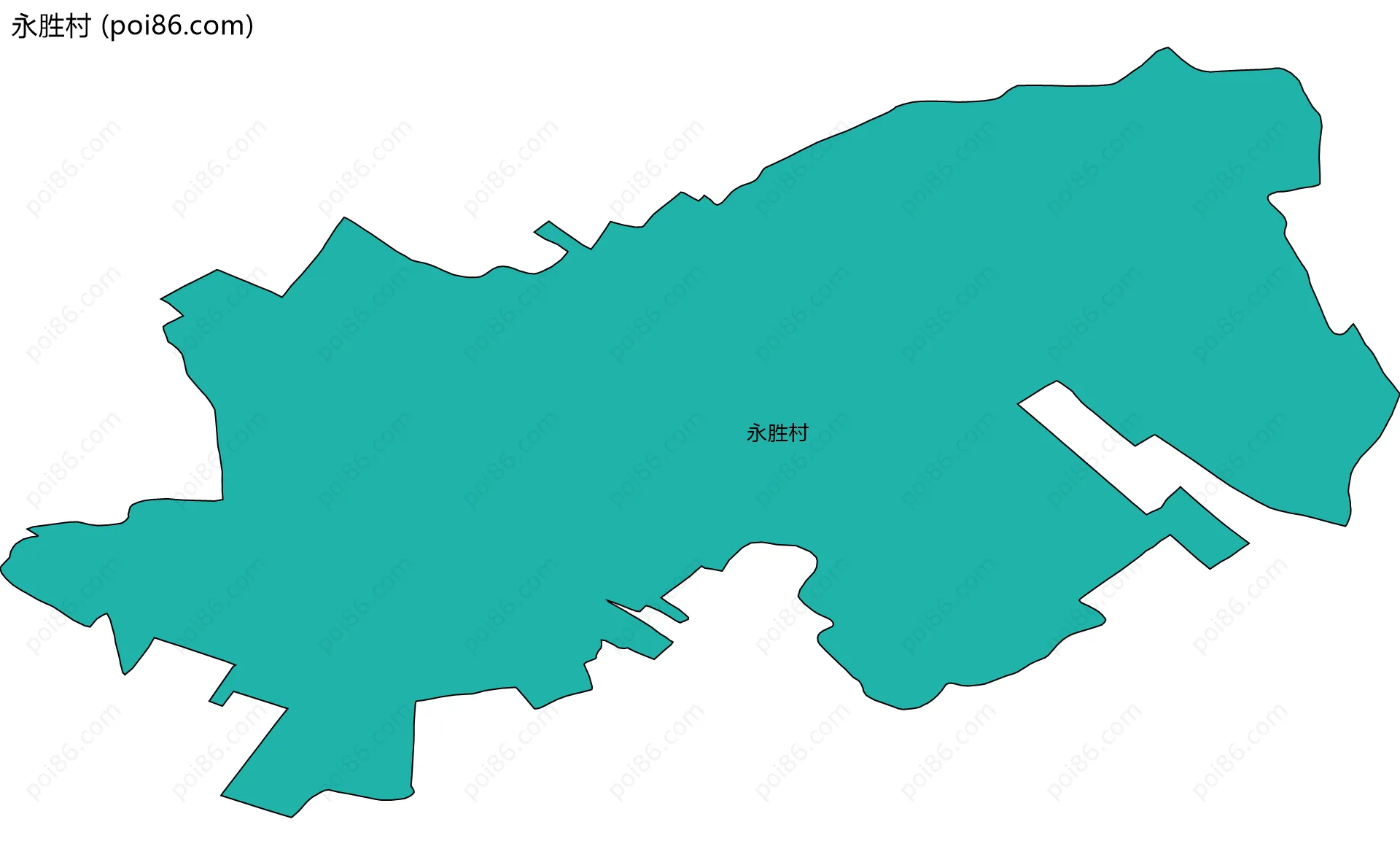 永胜村边界地图