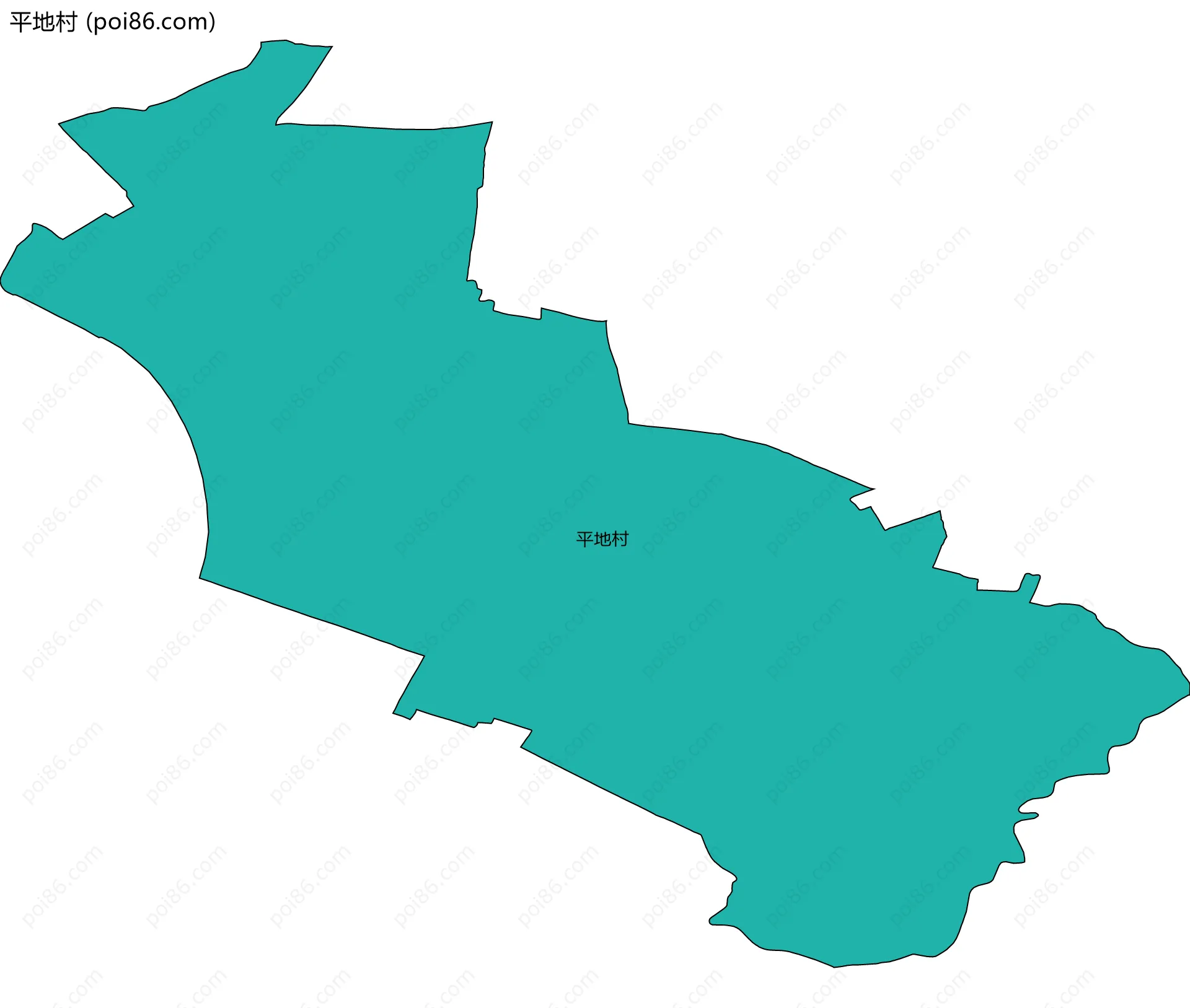 平地村边界地图