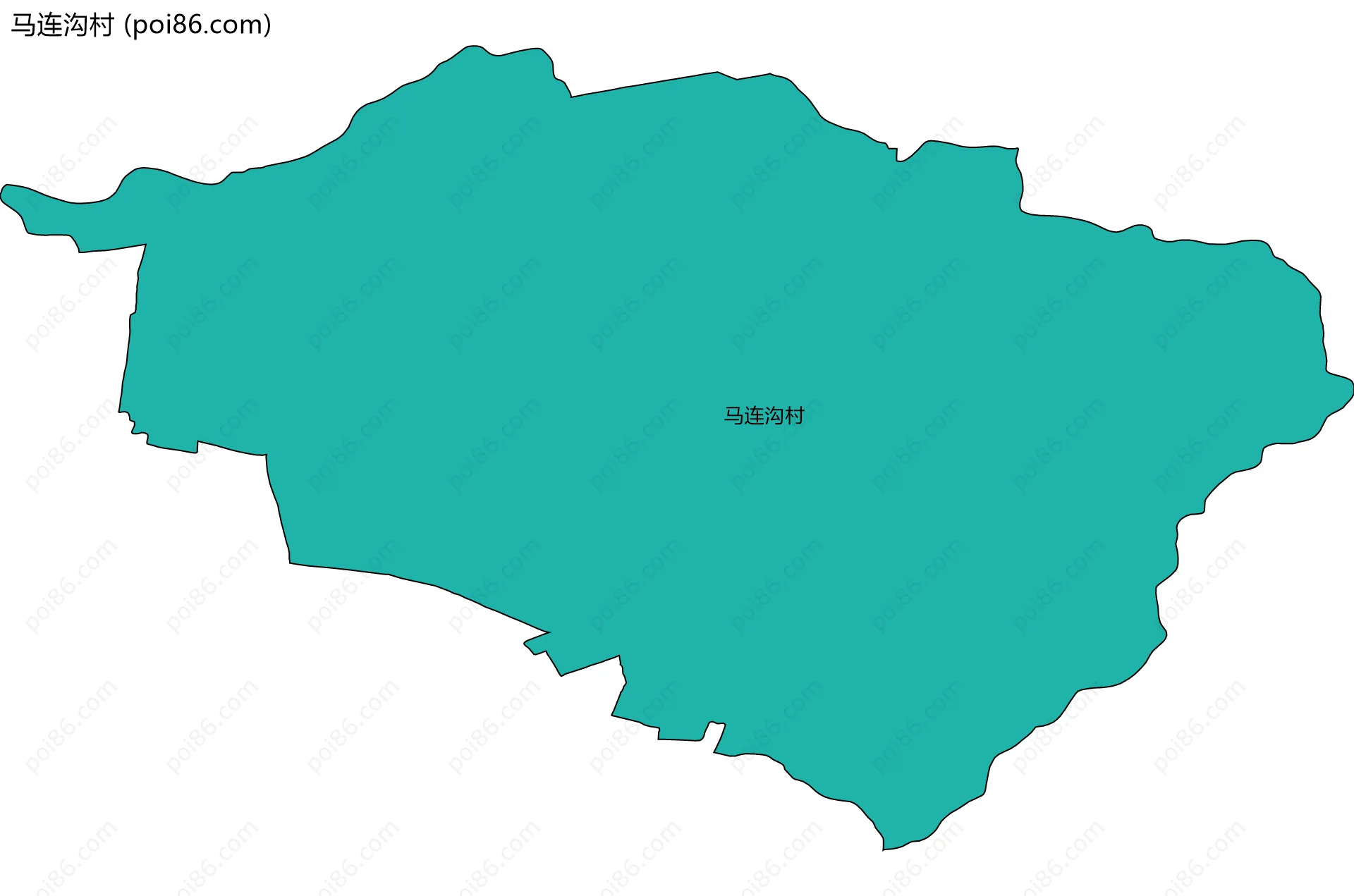 马连沟村边界地图