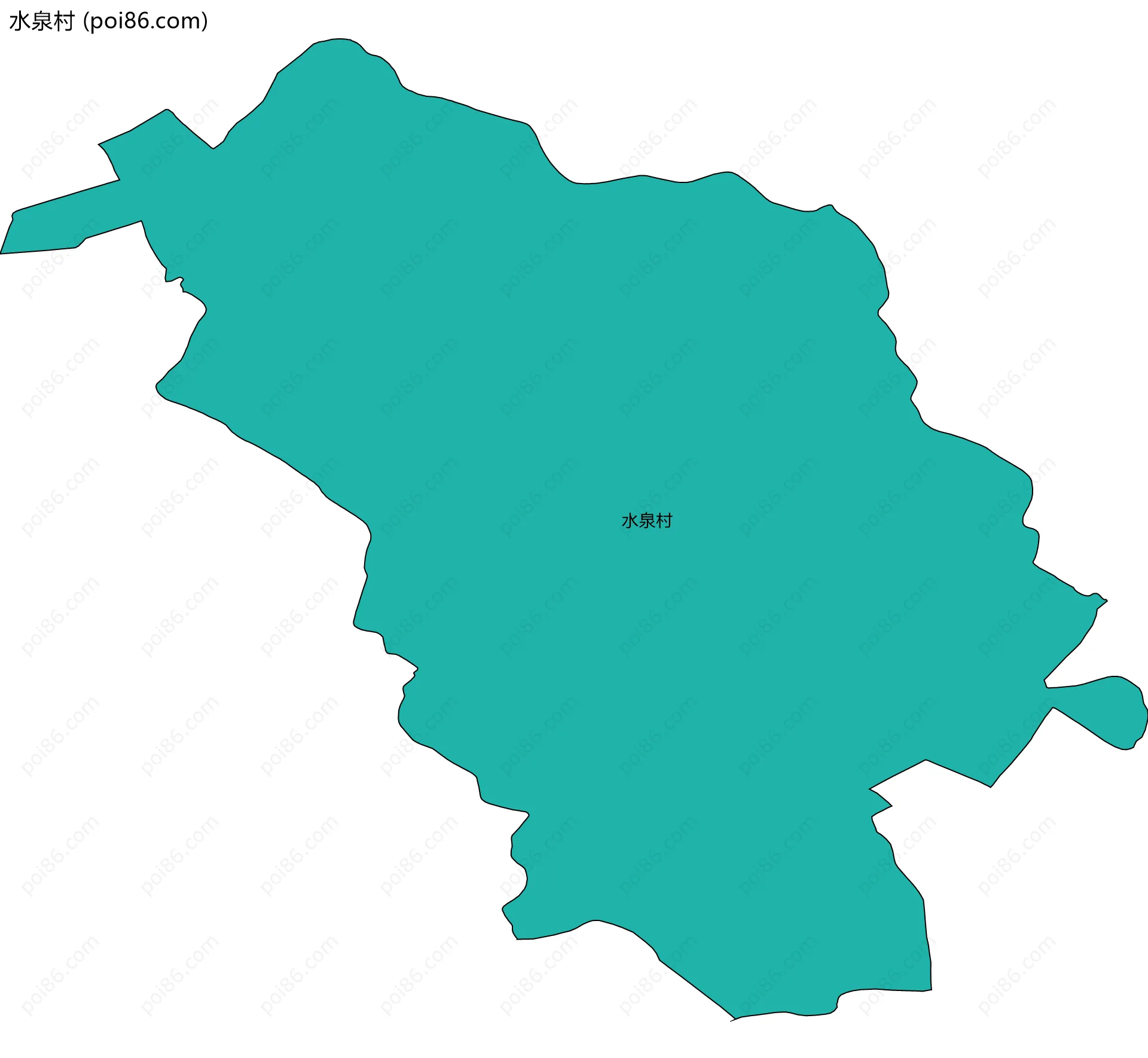 水泉村边界地图