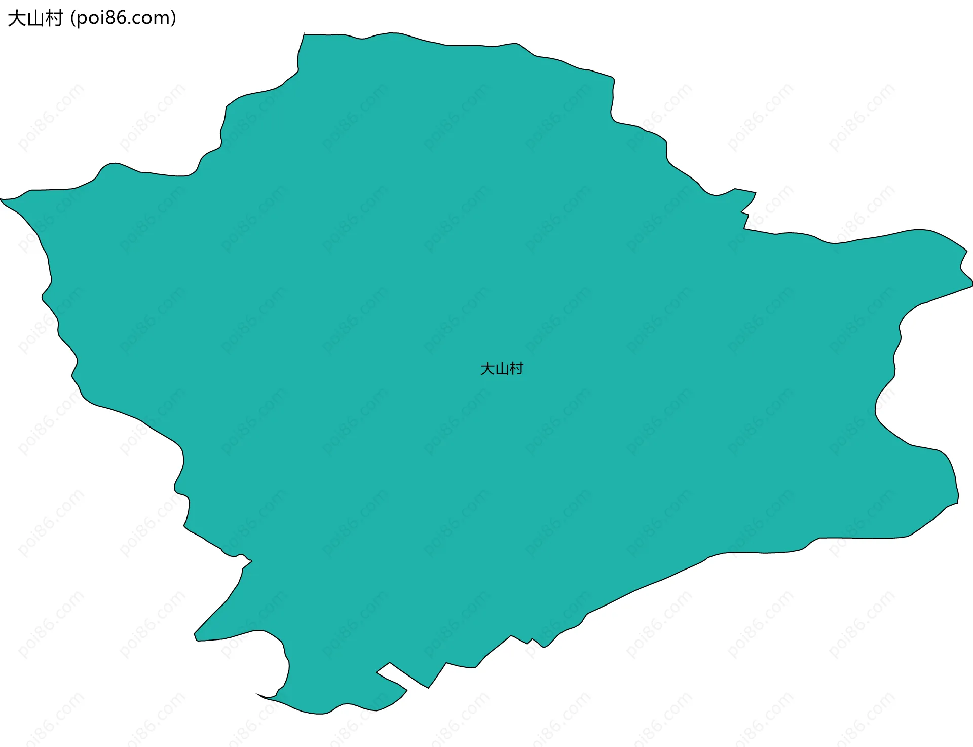 大山村边界地图