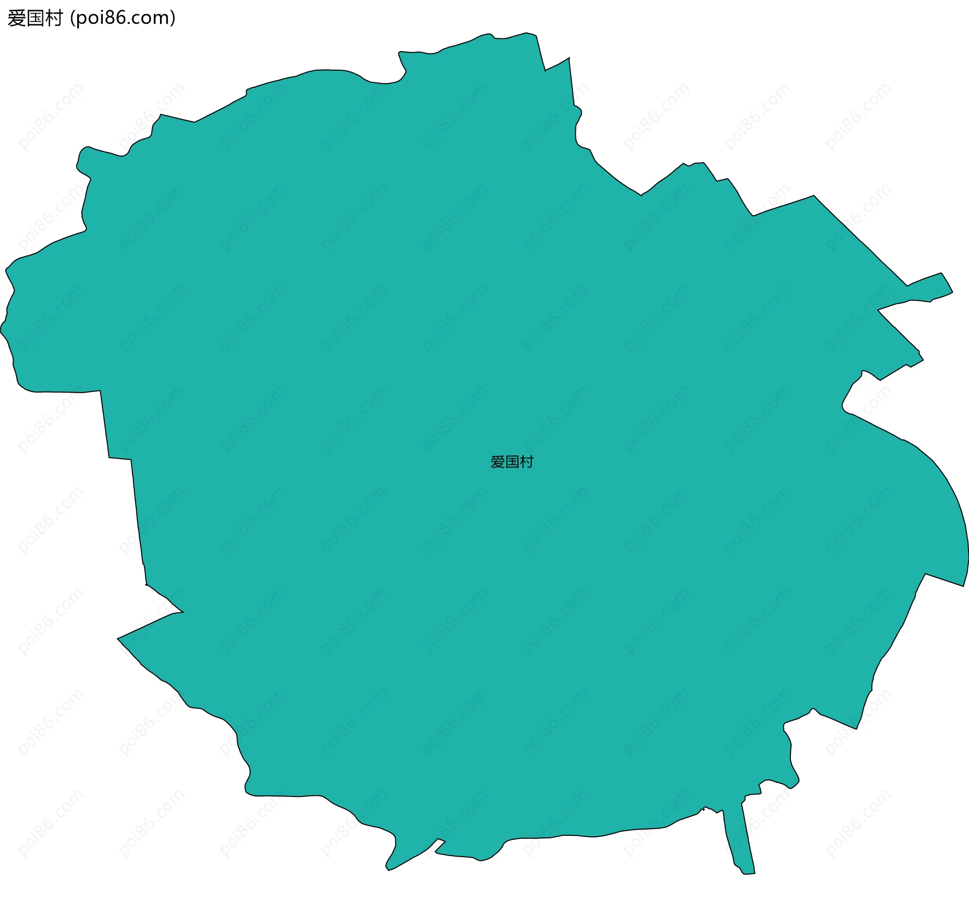 爱国村边界地图