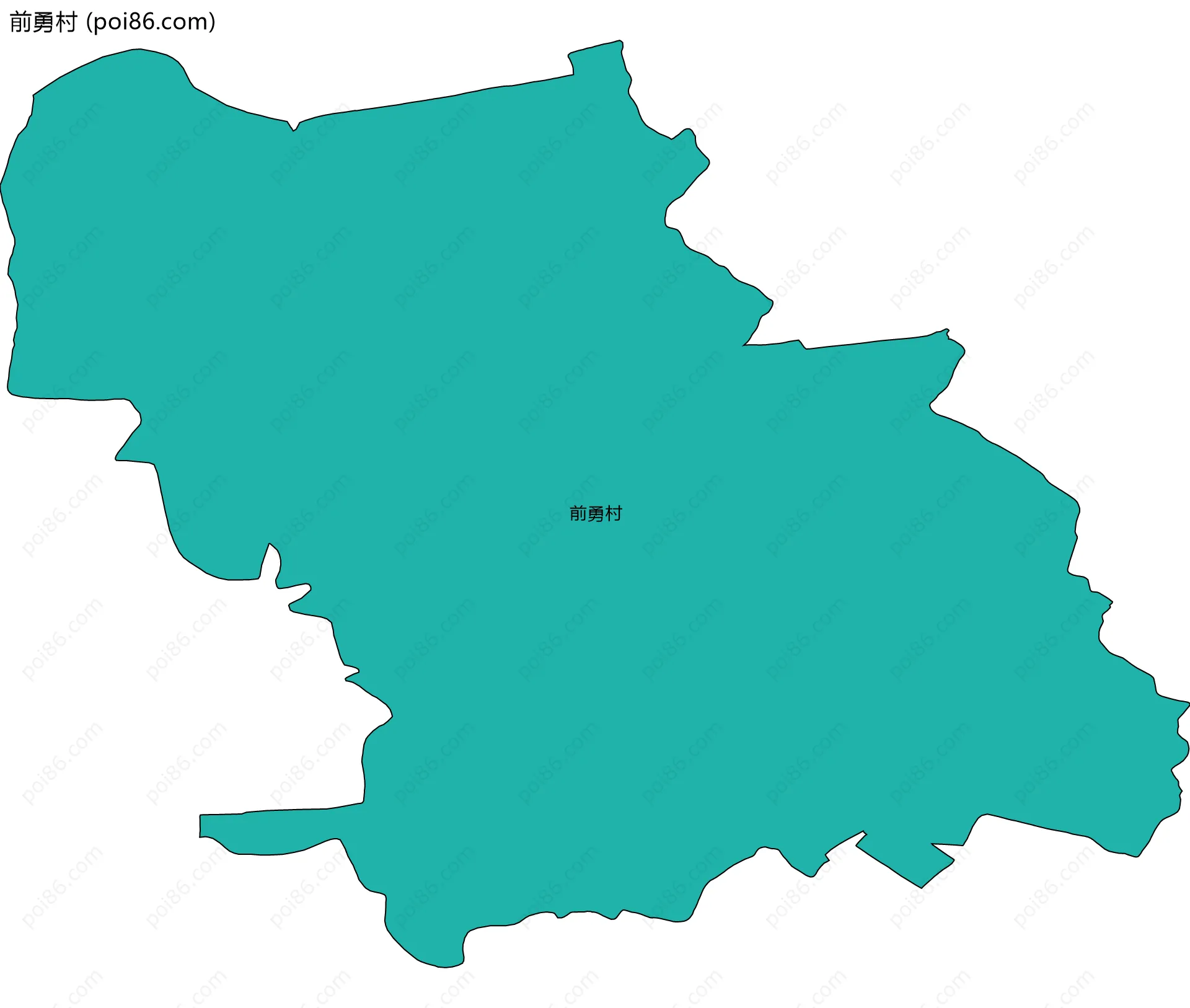 前勇村边界地图