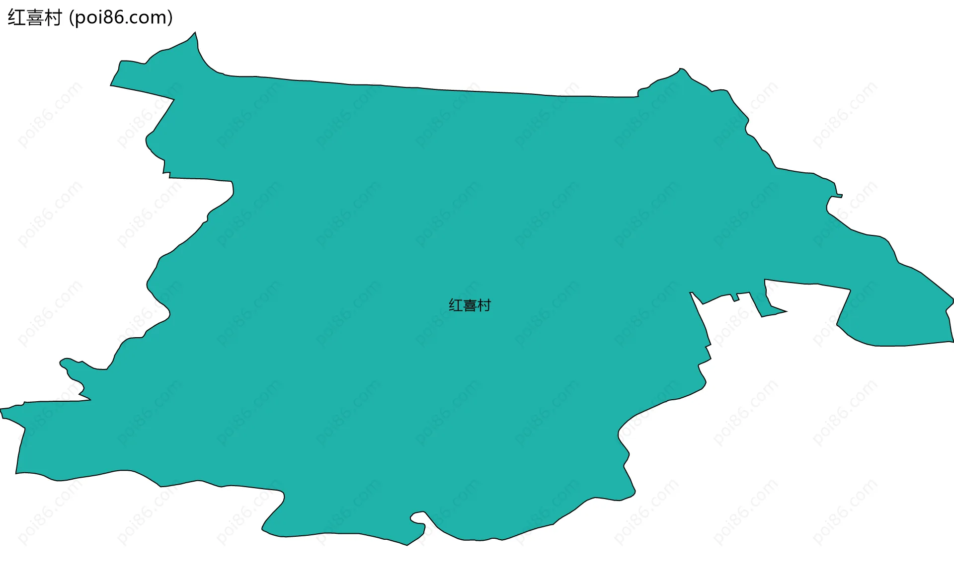 红喜村边界地图