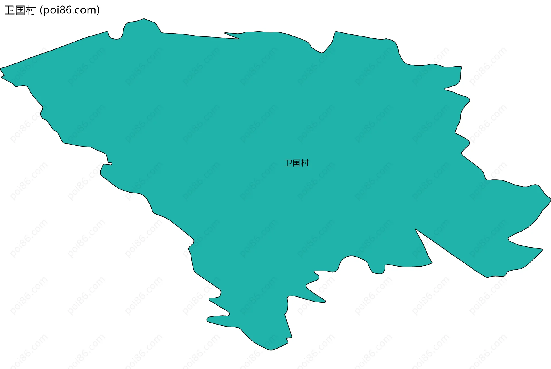 卫国村边界地图