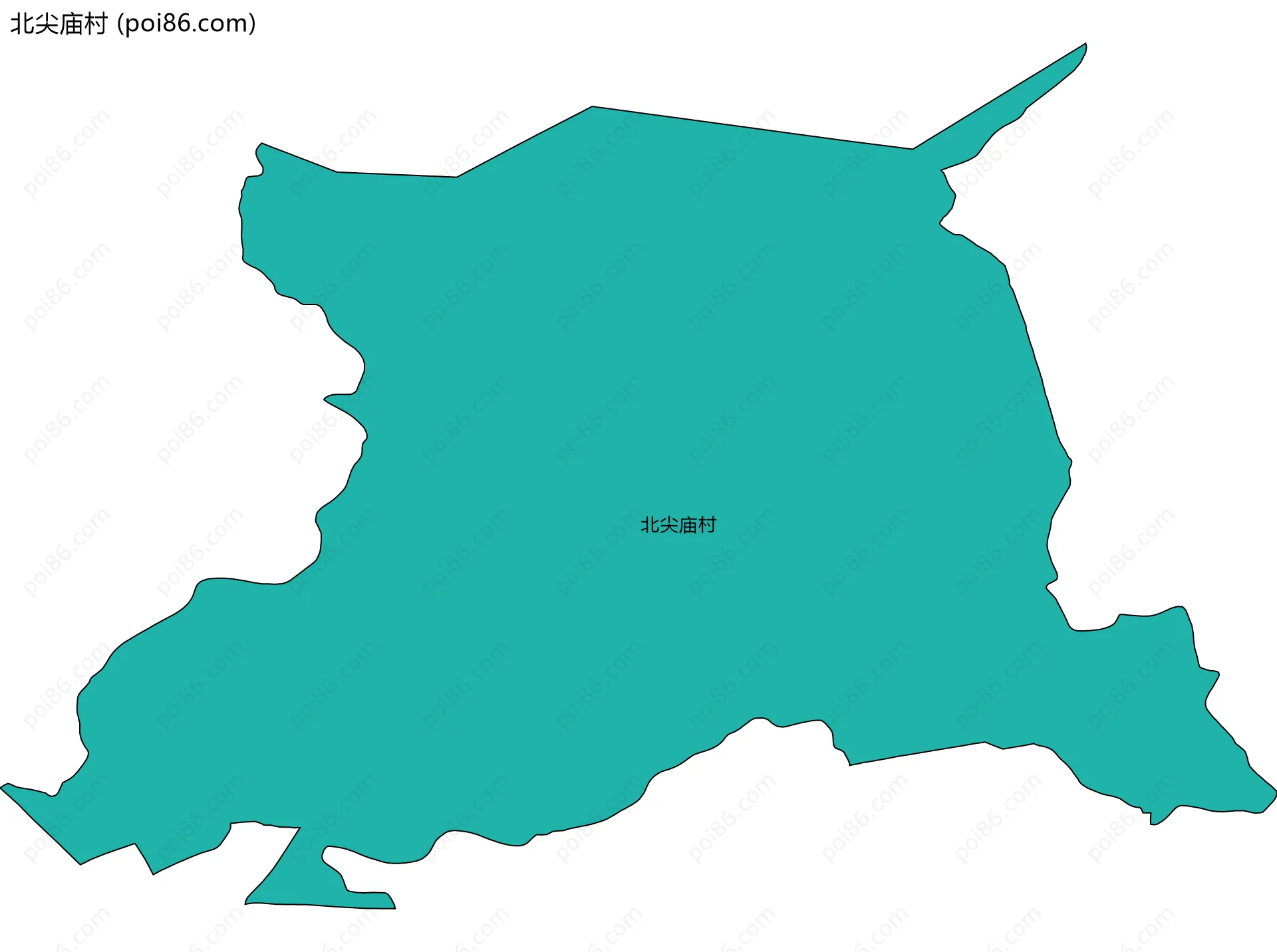北尖庙村边界地图