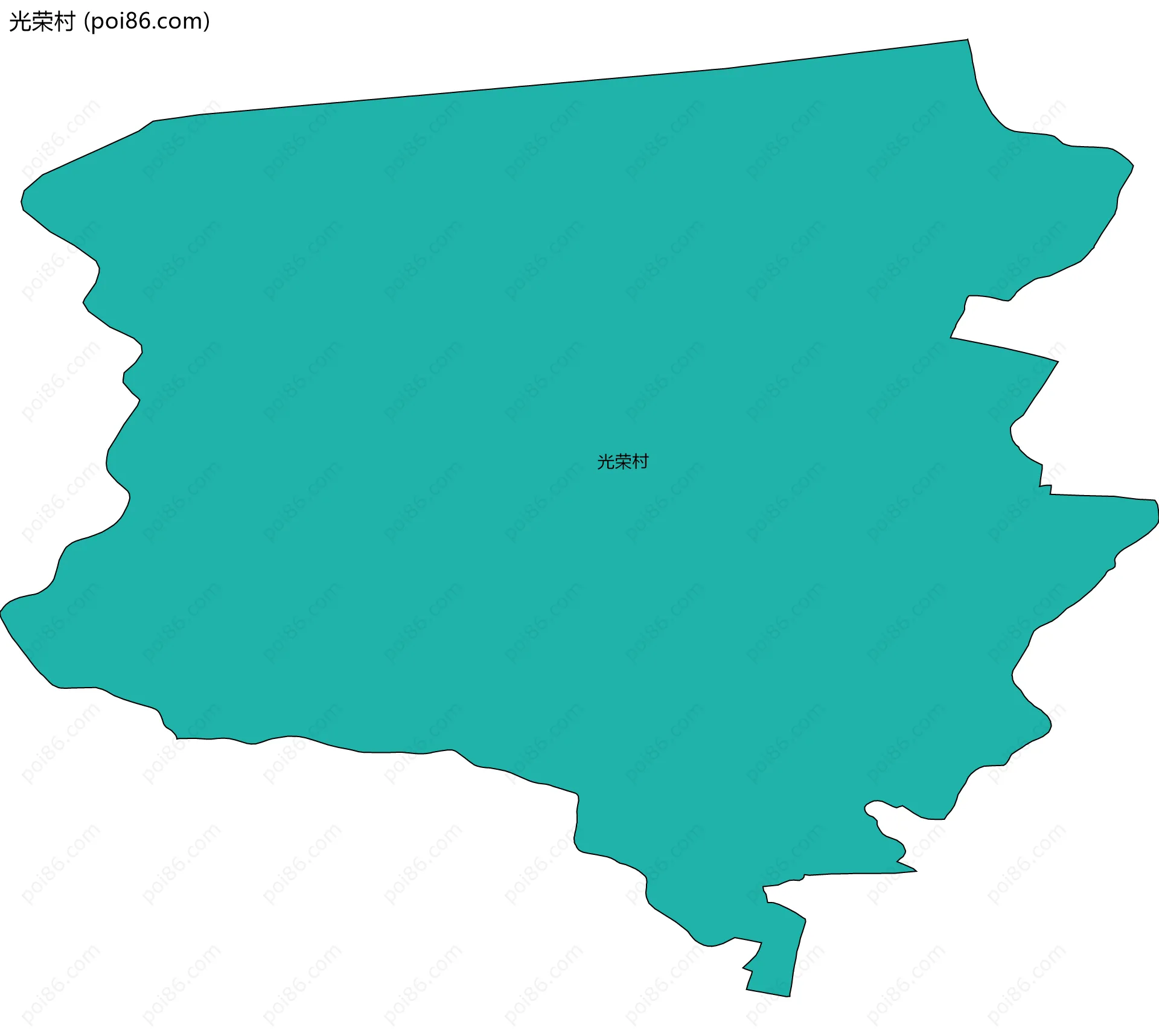 光荣村边界地图