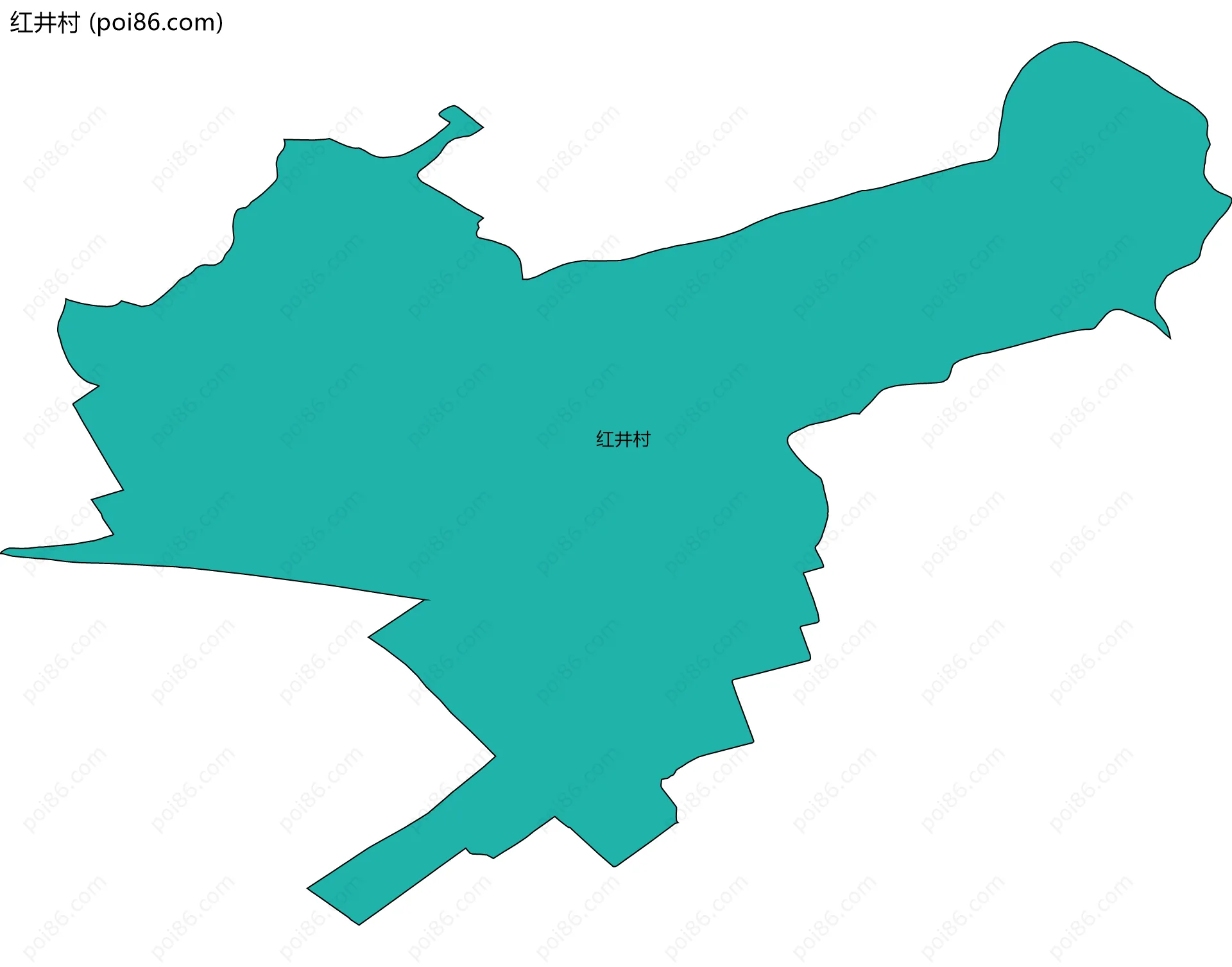 红井村边界地图