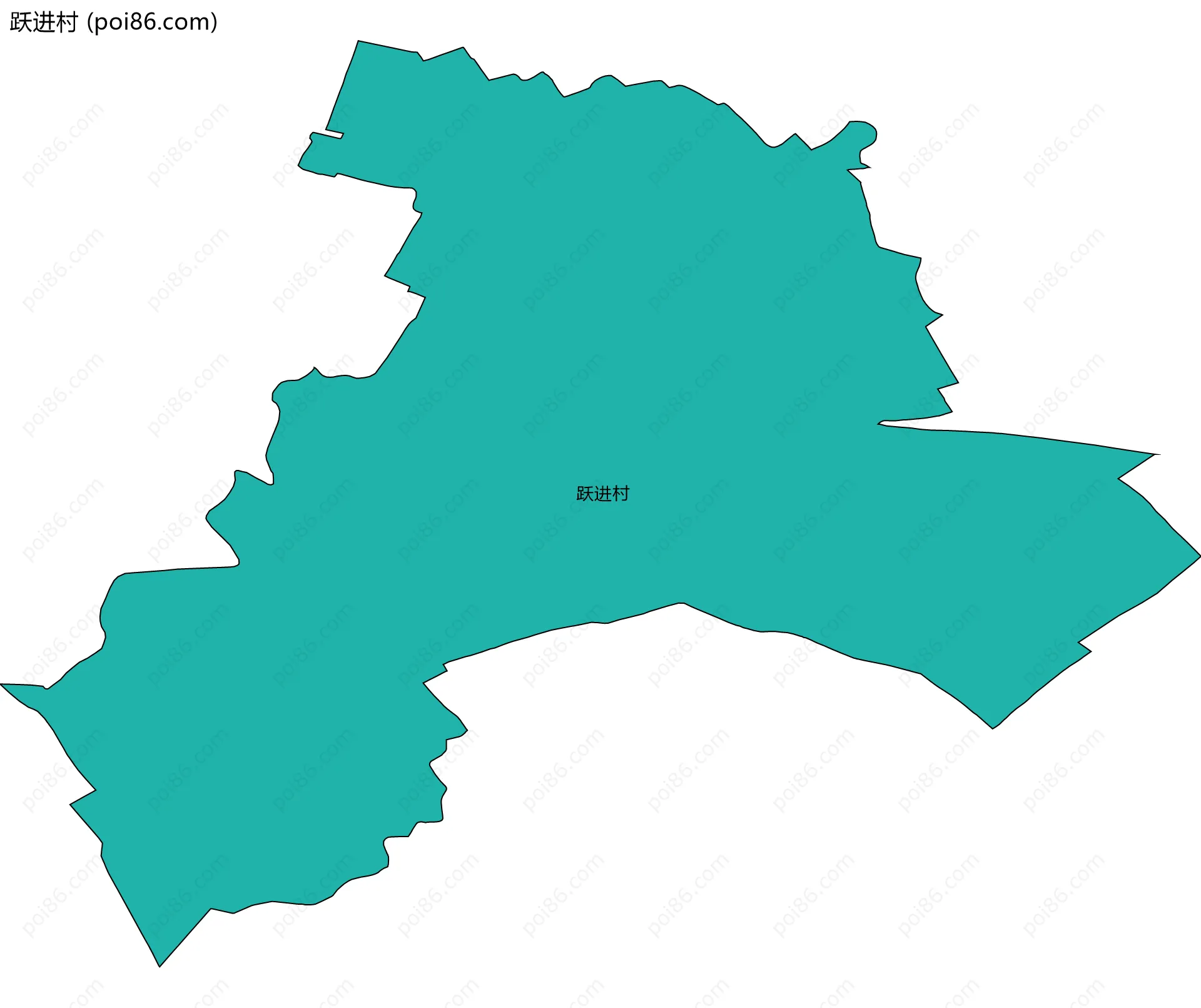 跃进村边界地图