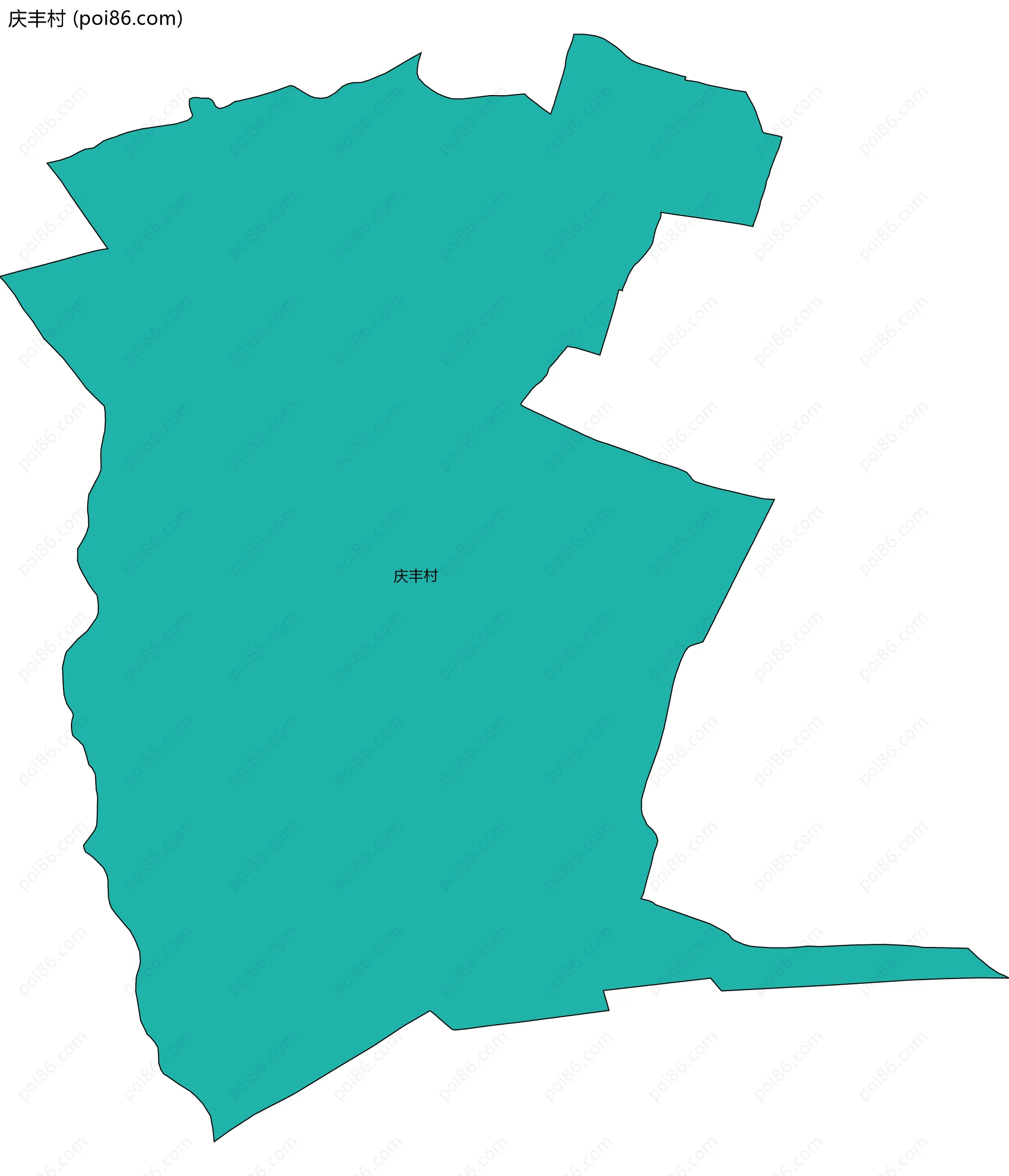 庆丰村边界地图